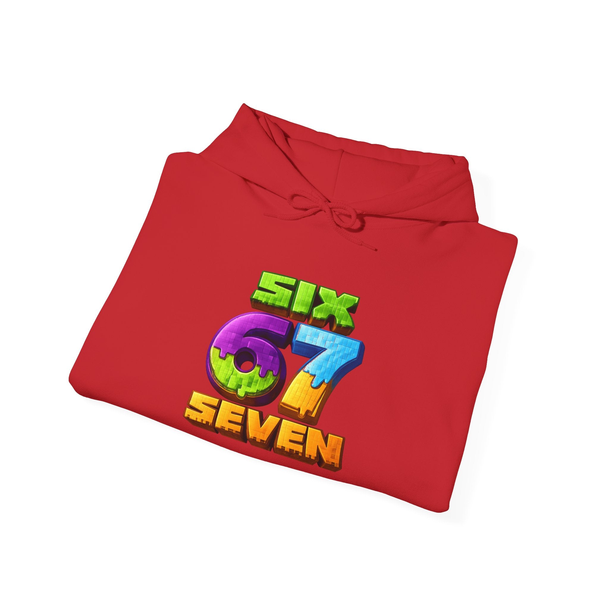 Hoodie — Colorful "Six 67 Seven" Graphic Hoodie (Gaming/Nature Vibe)