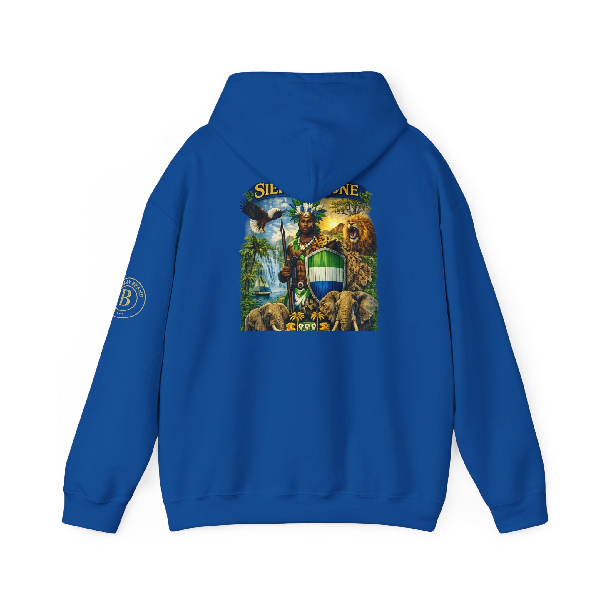 Spirit of Sierra Leone Hoodie — African Warrior & National Symbols Sweatshirt