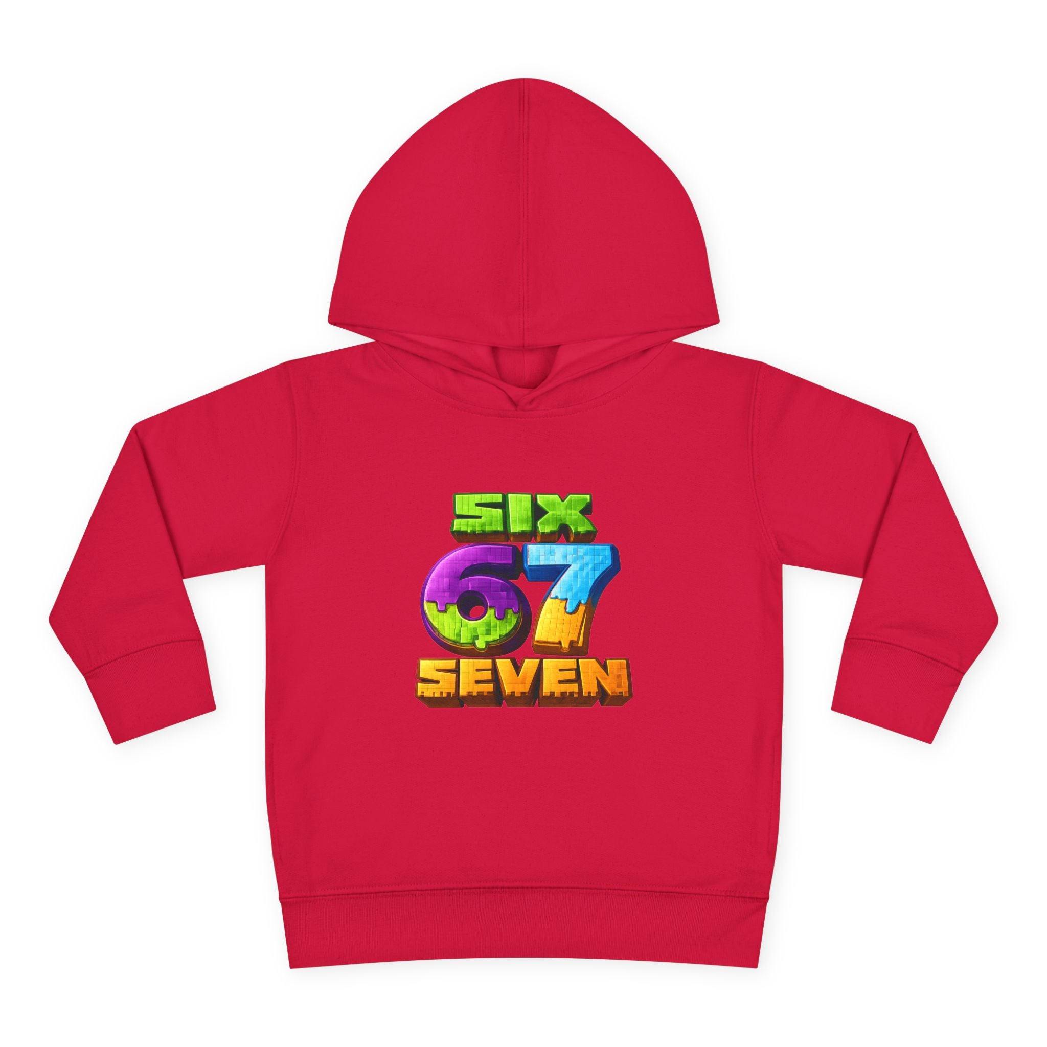 Toddler Hoodie — Colorful "Six 7 Seven" Gaming Style Pullover
