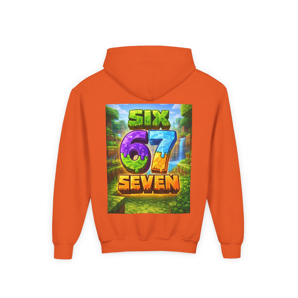 Youth Hoodie — Colorful "Six 67 Seven" Gamer Logo Pullover