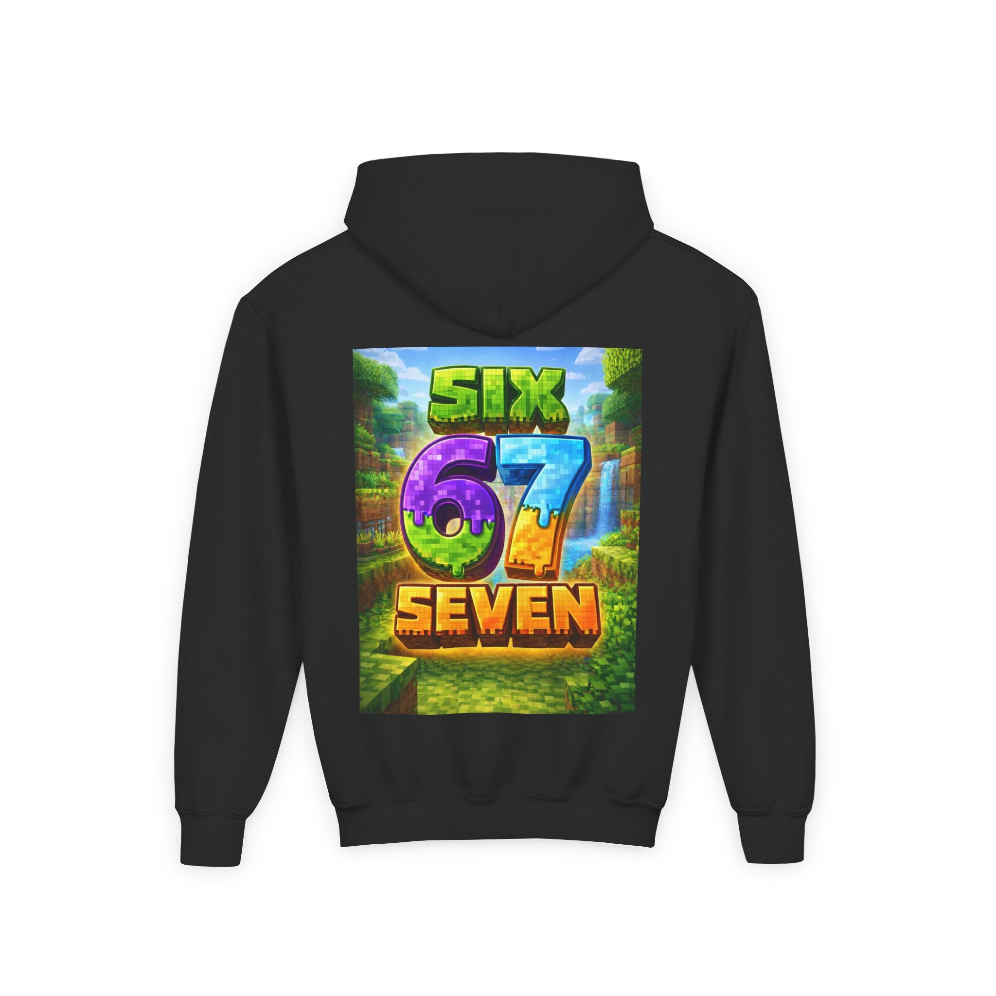 Youth Hoodie — Colorful "Six 67 Seven" Gamer Logo Pullover