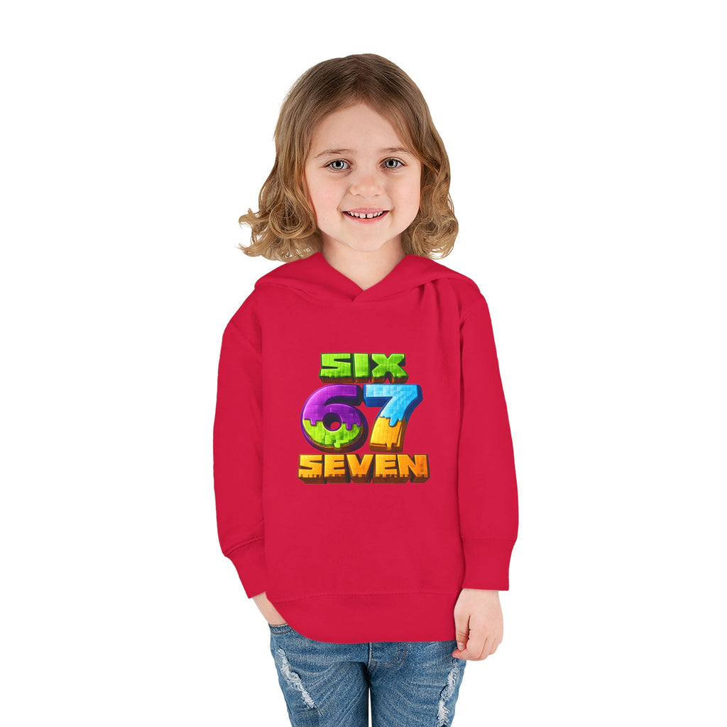 Toddler Hoodie — Colorful "Six 7 Seven" Gaming Style Pullover