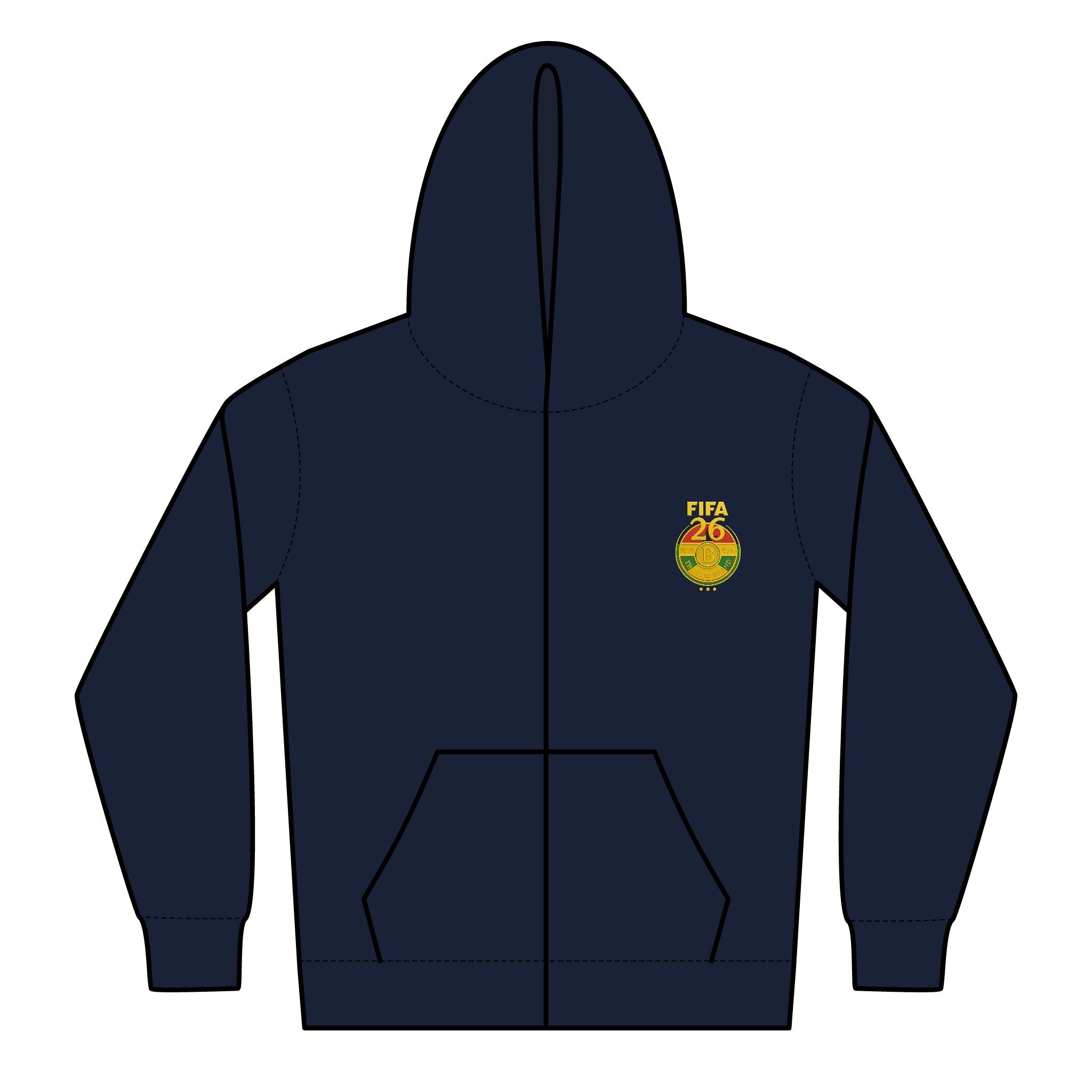 Youth Hoodie - FIFA 26 Badge Soccer Zip-Up Hoodie - The Blay Brand