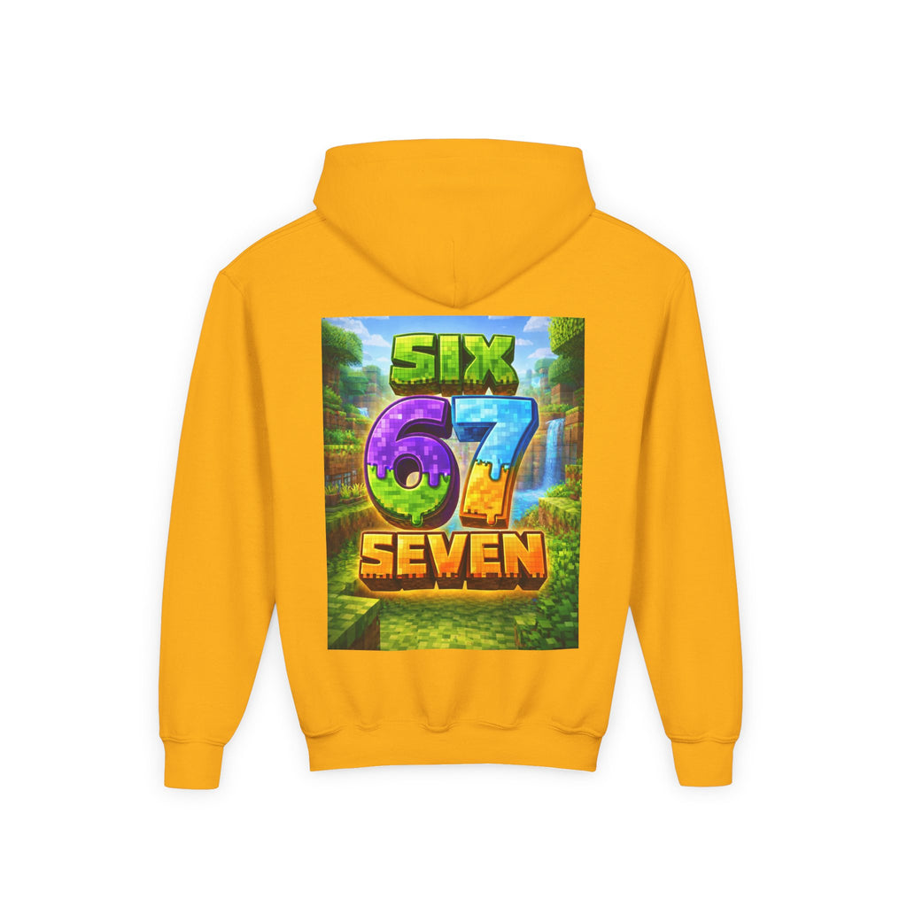 Youth Hoodie — Colorful "Six 67 Seven" Gamer Logo Pullover