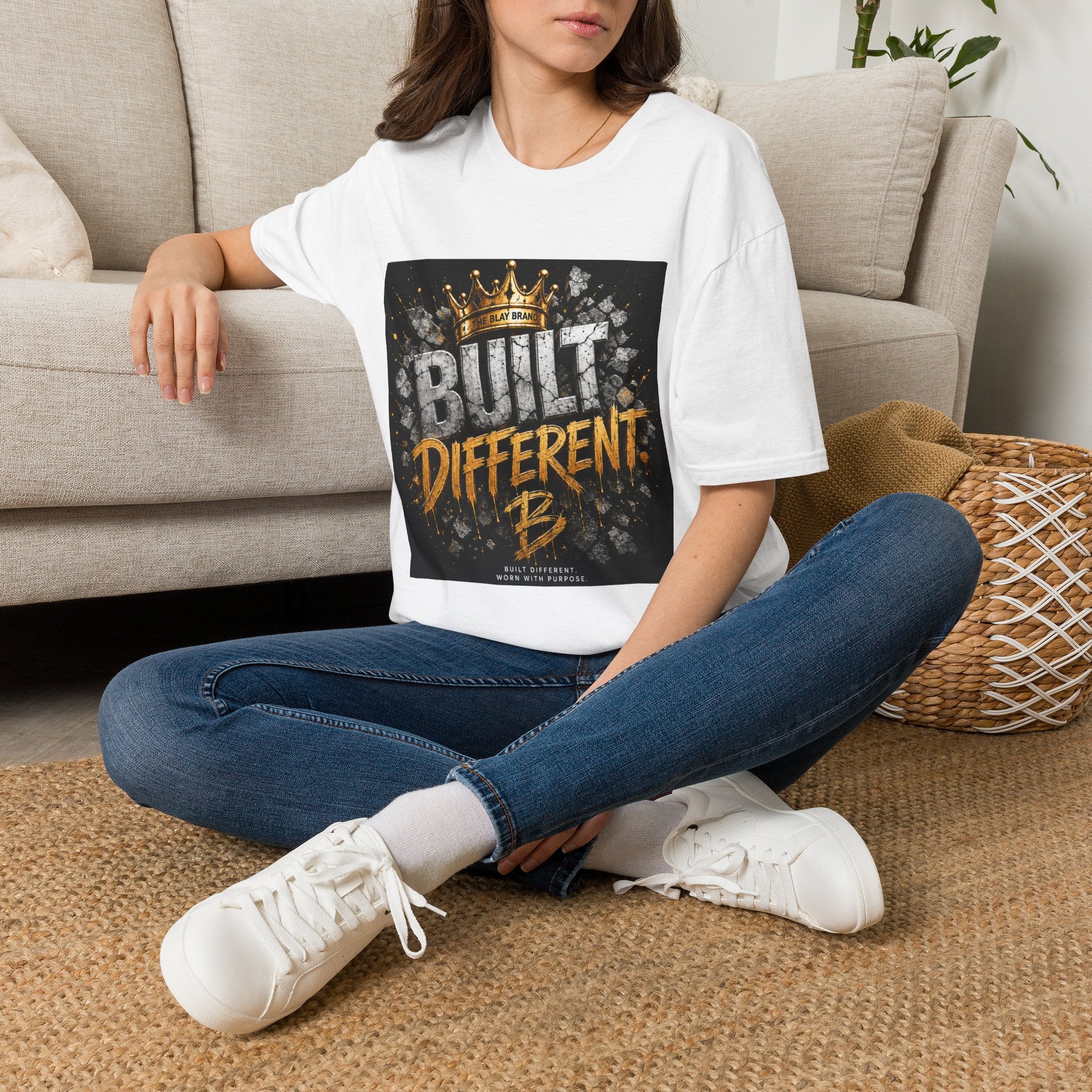 Built Different Tee — Crown Graphic Motivational T‑Shirt