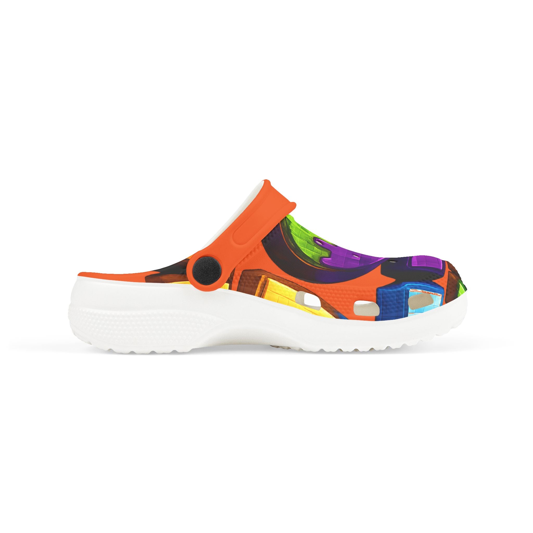 Kids Graffiti Number Clogs — Colorful EVA Foam Slip-Ons