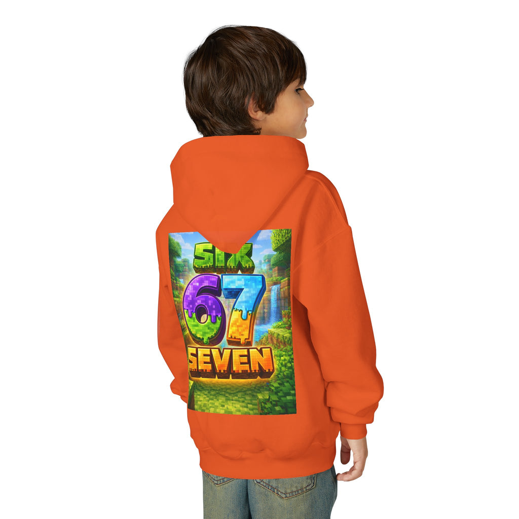 Youth Hoodie — Colorful "Six 67 Seven" Gamer Logo Pullover