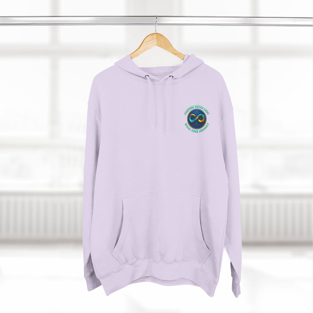 Infinity Emblem Hoodie — "Purpose Never Ends" Inspirational Fleece Hoodie- The Blay Brand