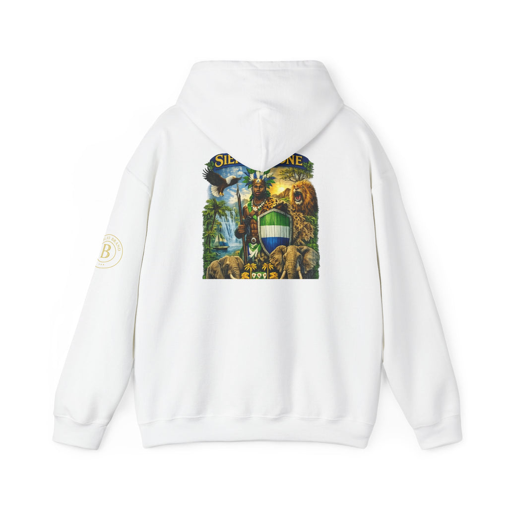 Spirit of Sierra Leone Hoodie — African Warrior & National Symbols Sweatshirt