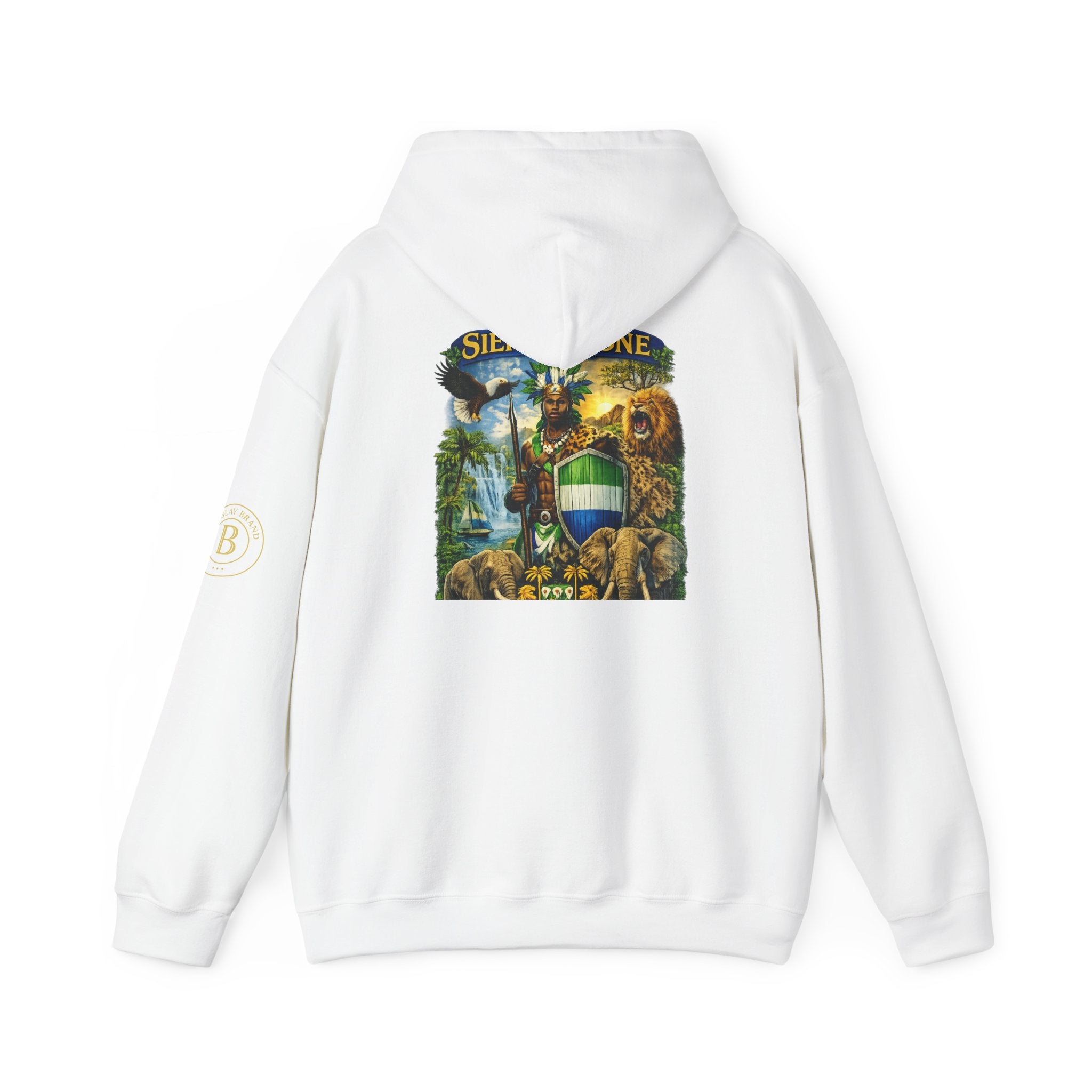 Spirit of Sierra Leone Hoodie — African Warrior & National Symbols Sweatshirt