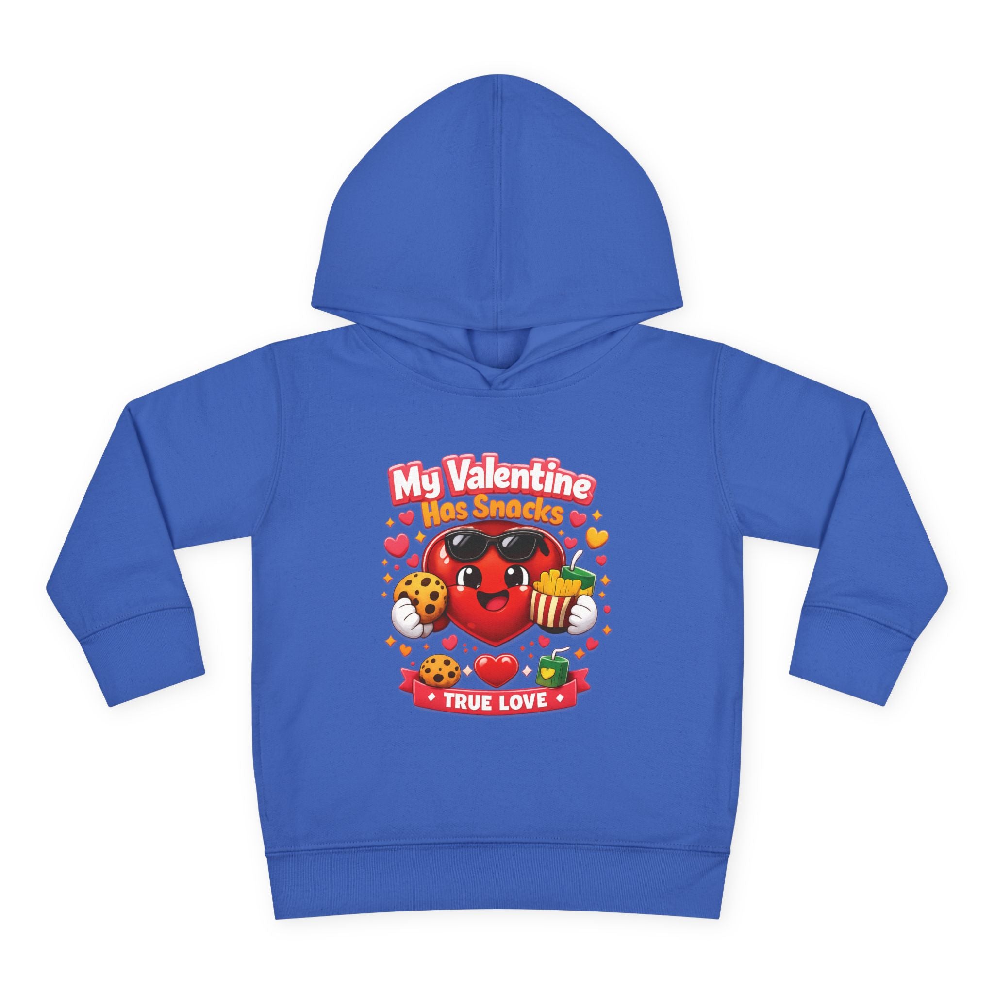Toddler Valentine Hoodie — "My Valentine Has Snacks" Cute Kids Pullover