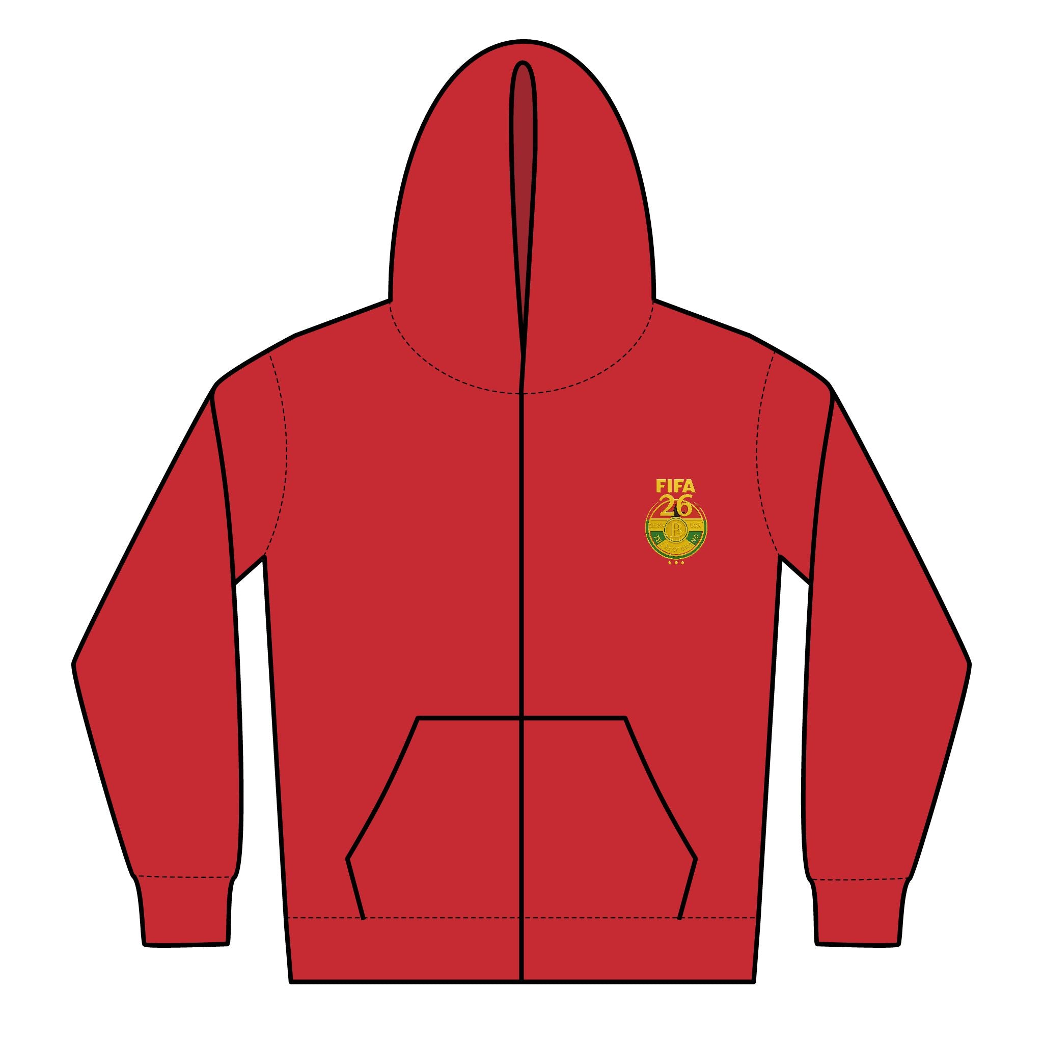 Youth Hoodie - FIFA 26 Badge Soccer Zip-Up Hoodie - The Blay Brand