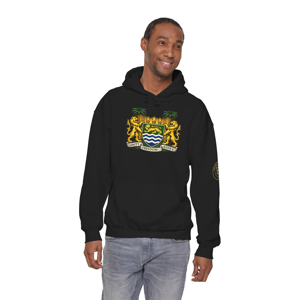 Spirit of Sierra Leone Hoodie — African Warrior & National Symbols Sweatshirt