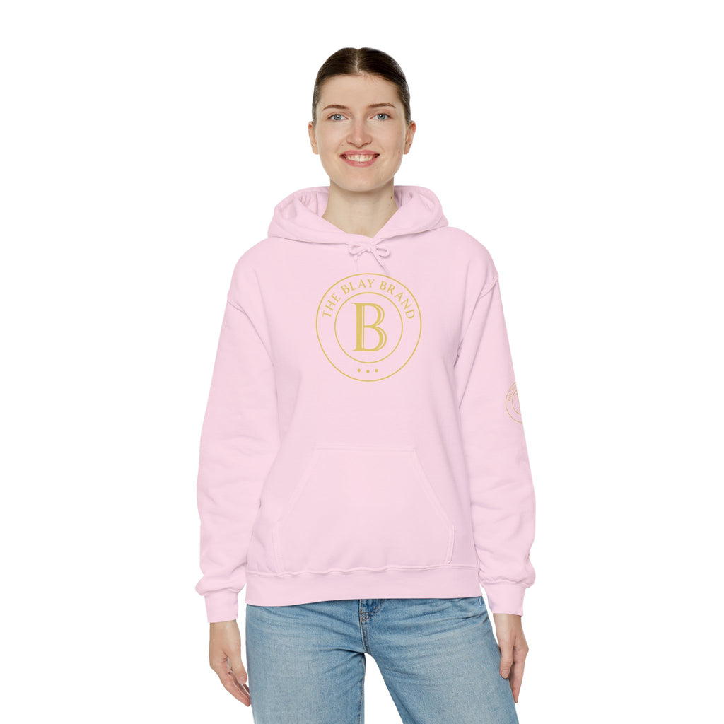 Hoodie — Minimalist Gold Monogram “B” Logo Pullover