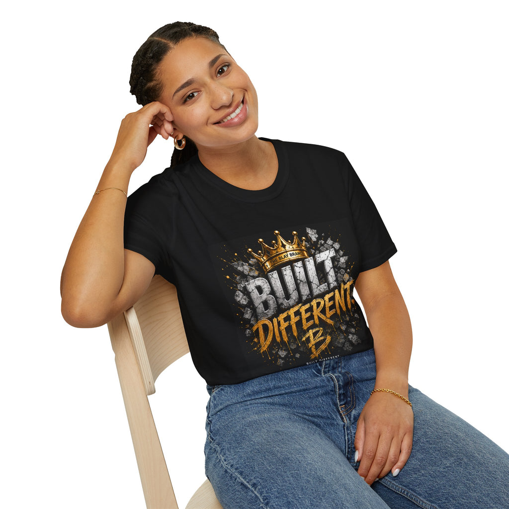 Built Different Tee — Crown Graphic Motivational T‑Shirt