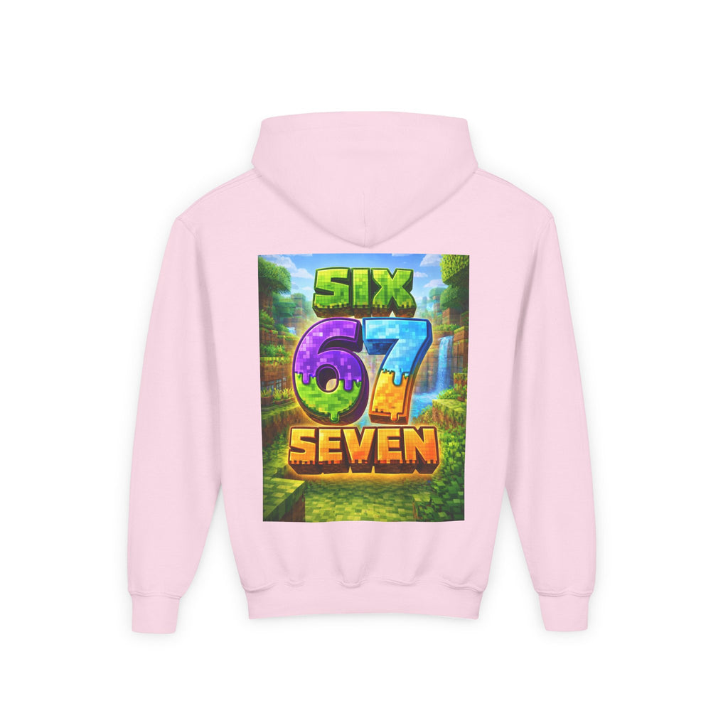 Youth Hoodie — Colorful "Six 67 Seven" Gamer Logo Pullover