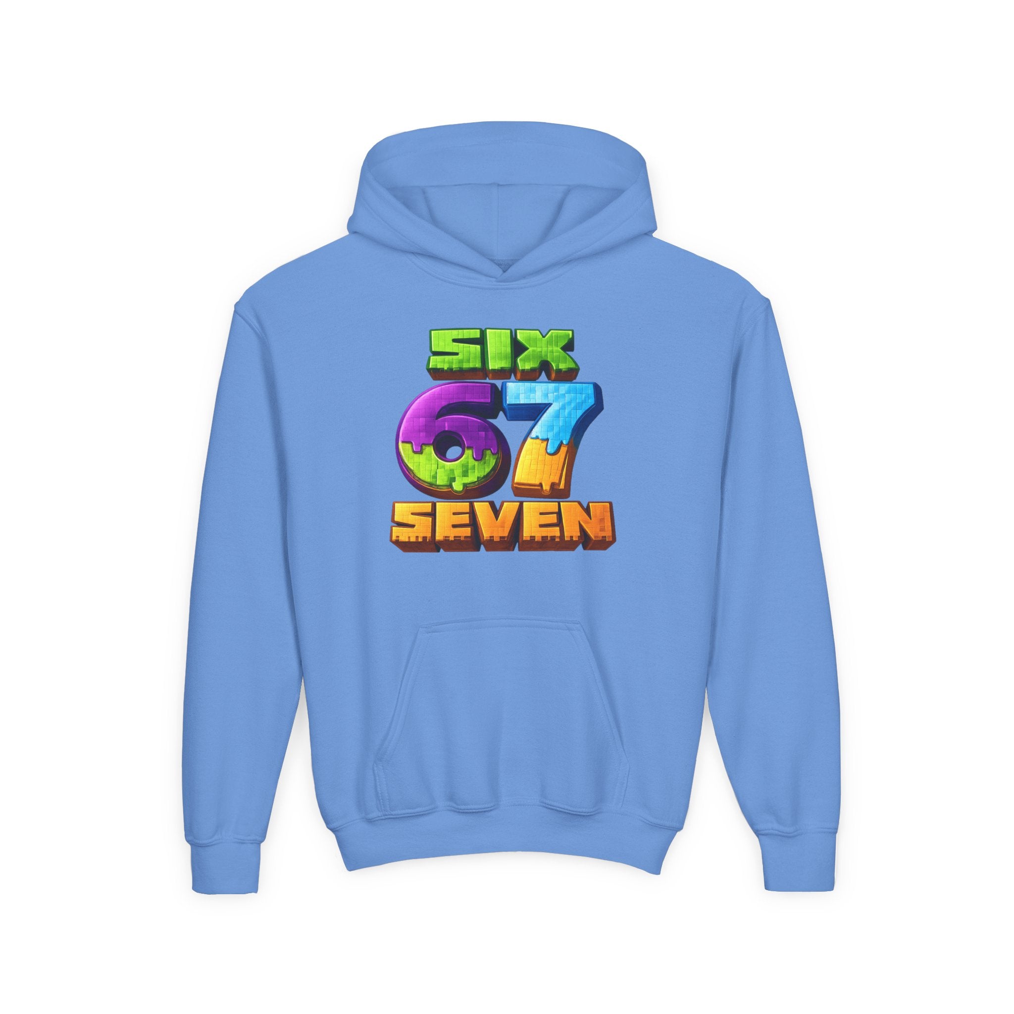 Youth Hoodie — Colorful "Six 67 Seven" Gamer Logo Pullover