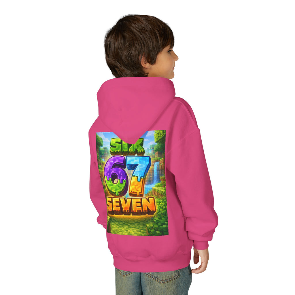 Youth Hoodie — Colorful "Six 67 Seven" Gamer Logo Pullover