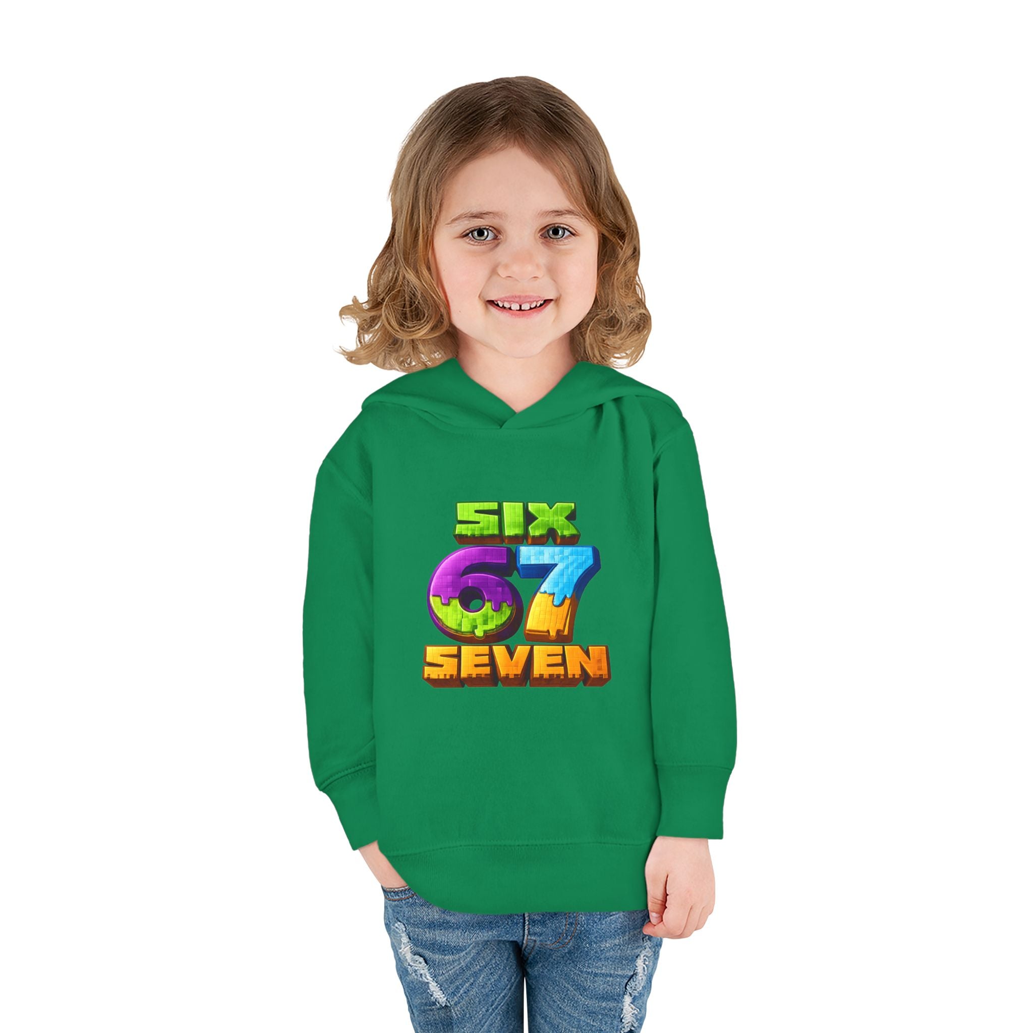 Toddler Hoodie — Colorful "Six 7 Seven" Gaming Style Pullover