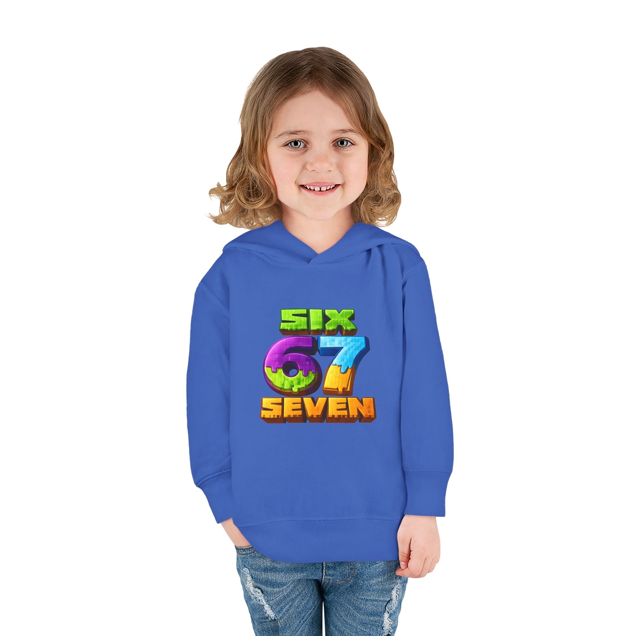 Toddler Hoodie — Colorful "Six 7 Seven" Gaming Style Pullover
