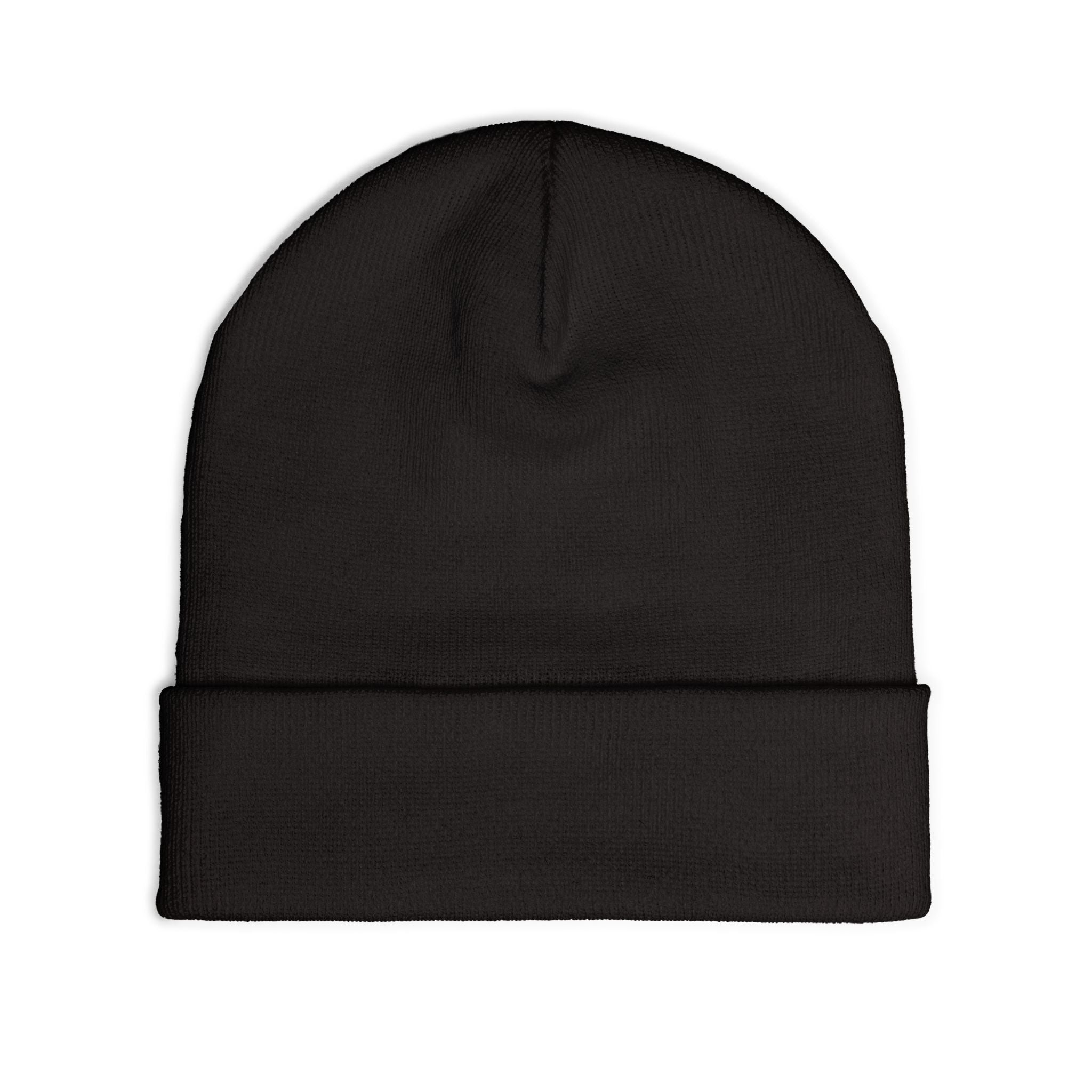 Embroidered Badge Beanie – Classic Knit Winter Hat