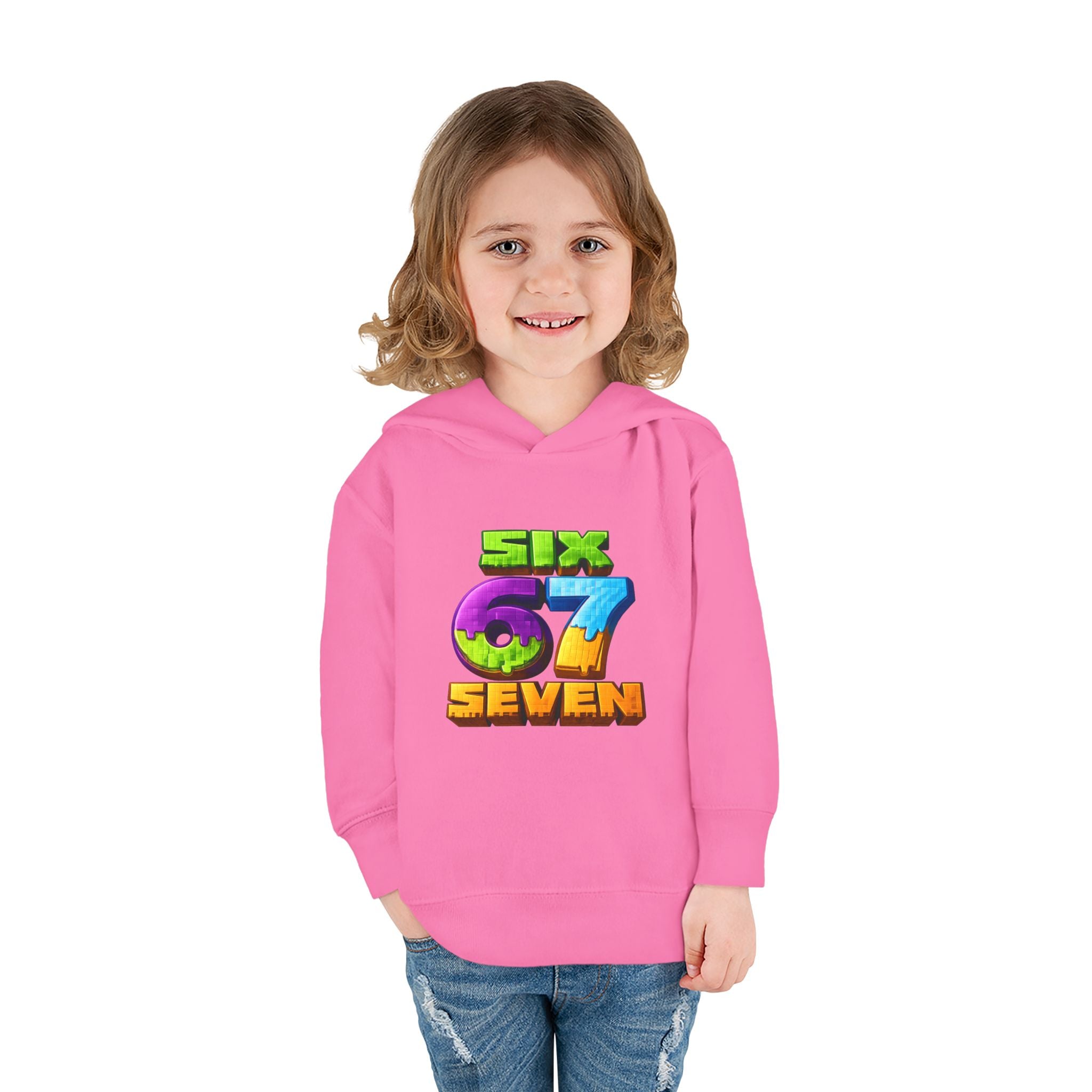 Toddler Hoodie — Colorful "Six 7 Seven" Gaming Style Pullover