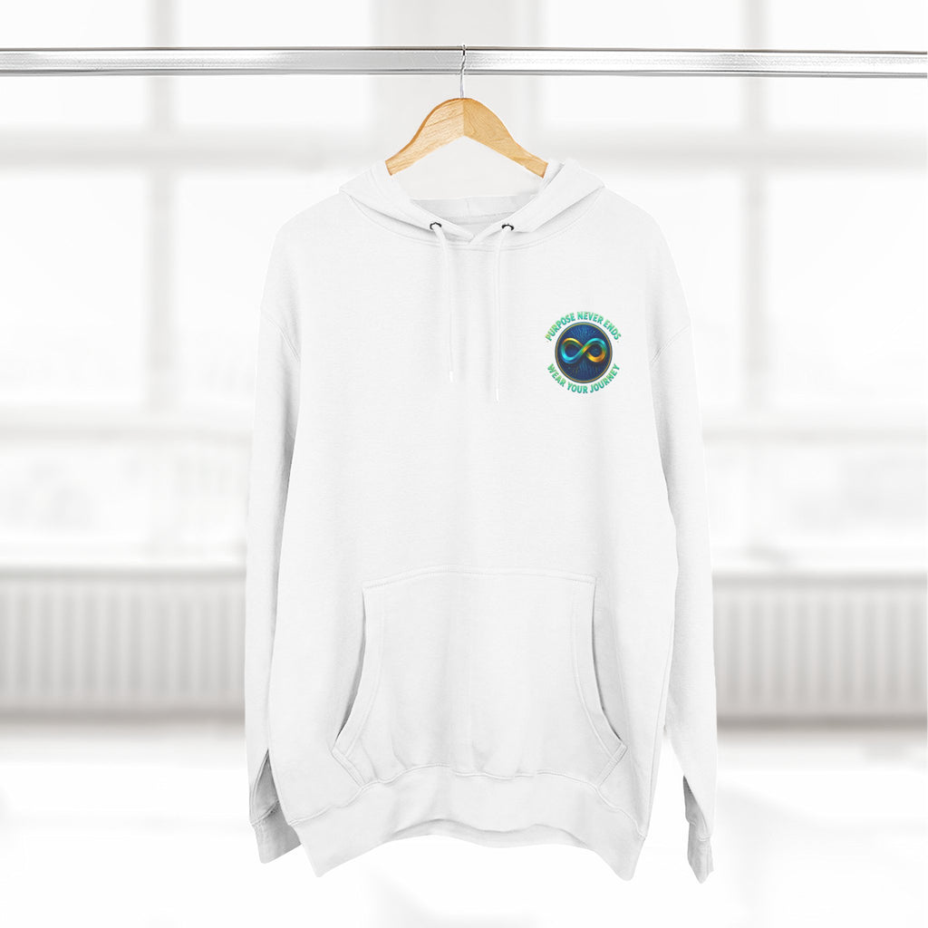 Infinity Emblem Hoodie — "Purpose Never Ends" Inspirational Fleece Hoodie- The Blay Brand