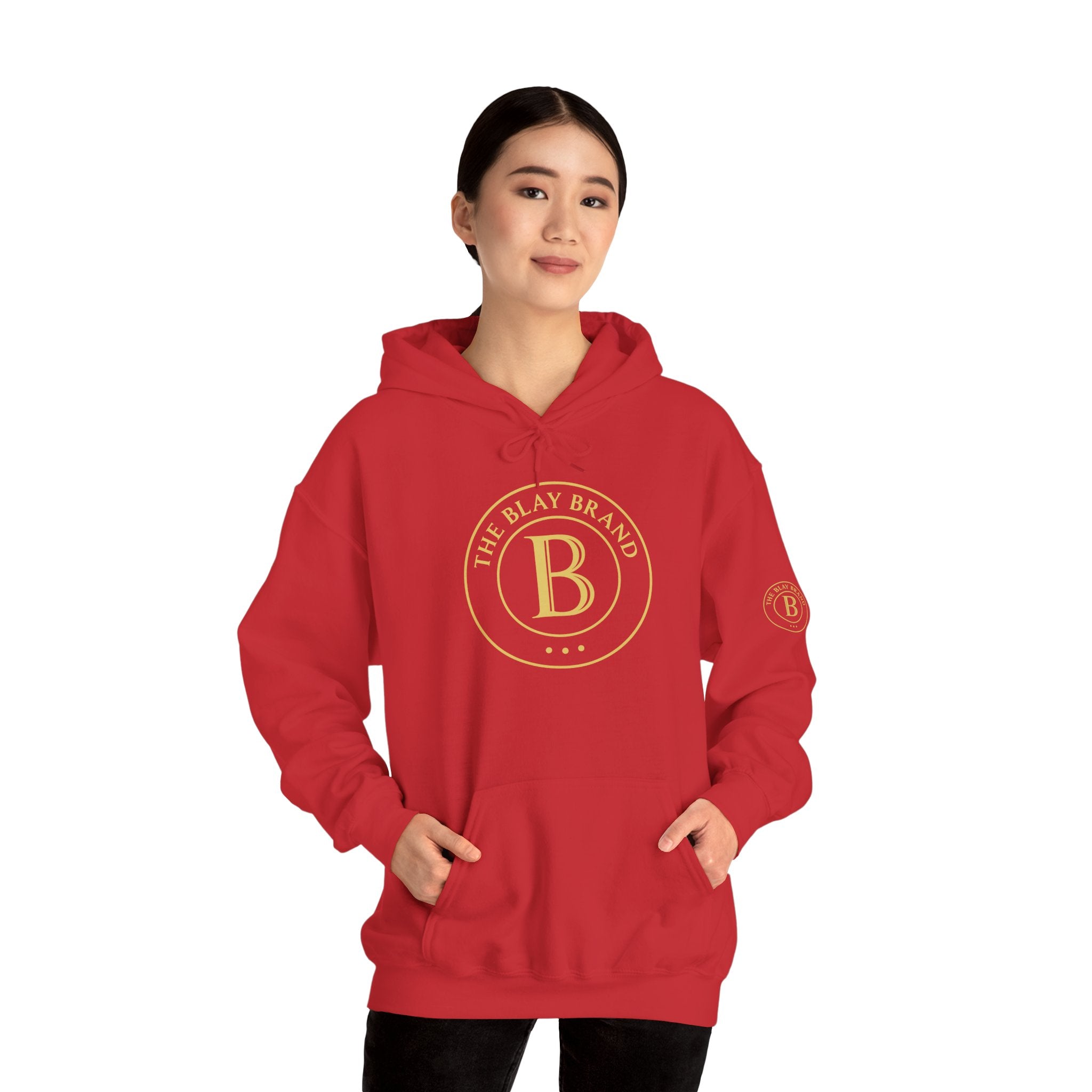 Hoodie — Minimalist Gold Monogram “B” Logo Pullover