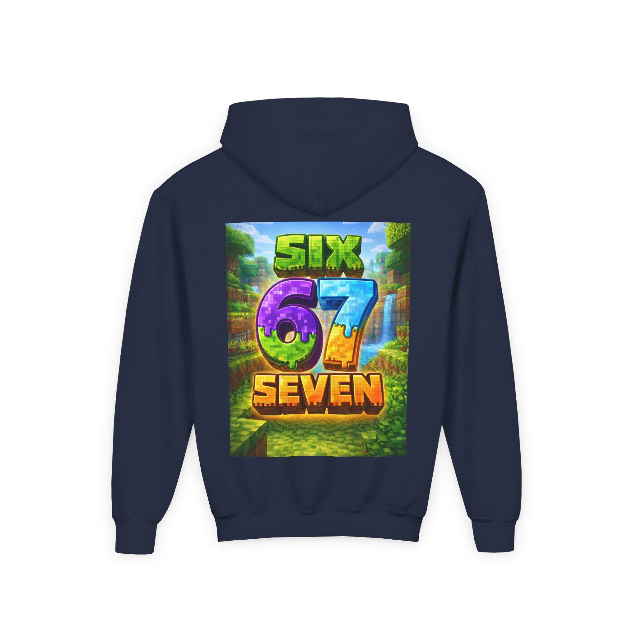 Youth Hoodie — Colorful "Six 67 Seven" Gamer Logo Pullover