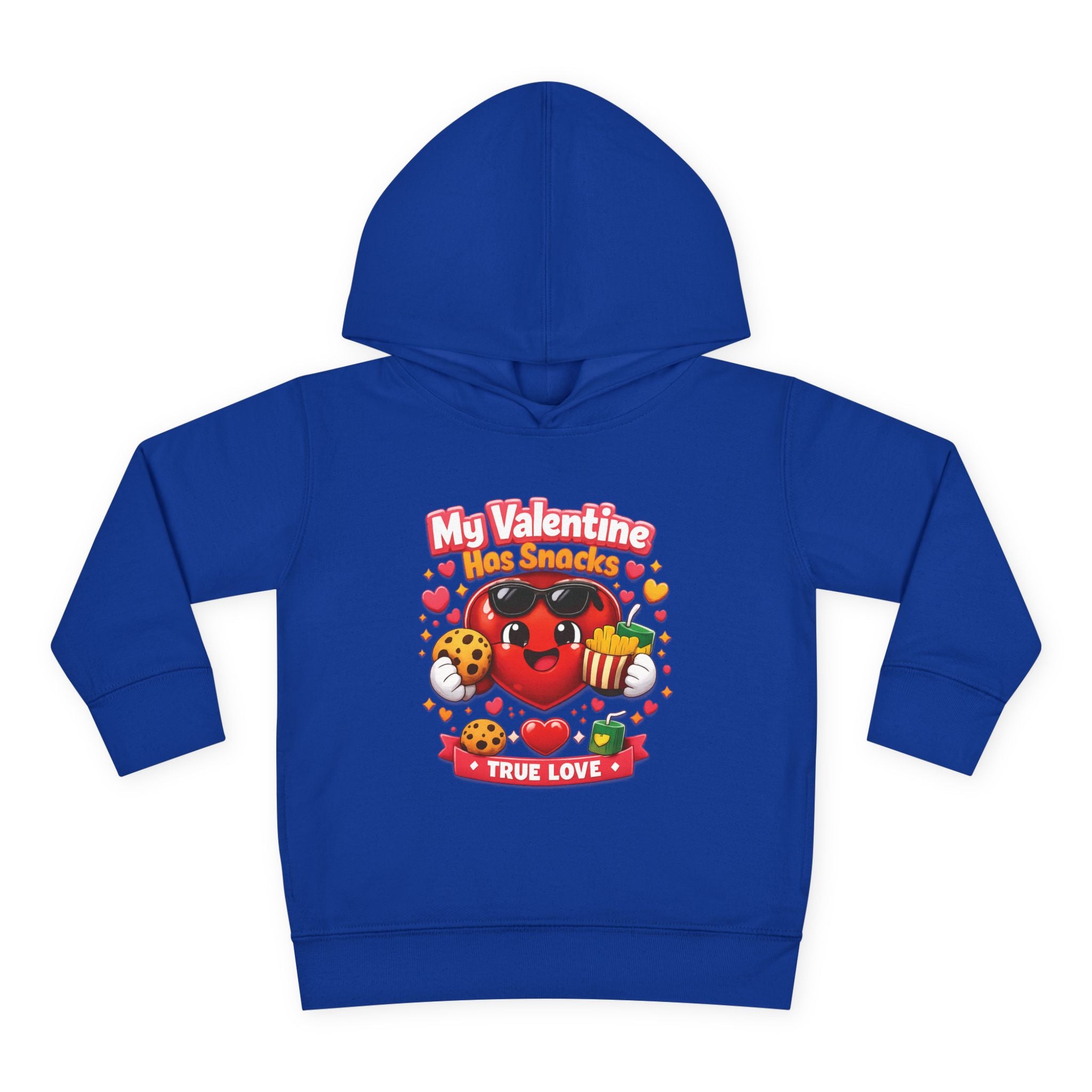 Toddler Valentine Hoodie — "My Valentine Has Snacks" Cute Kids Pullover