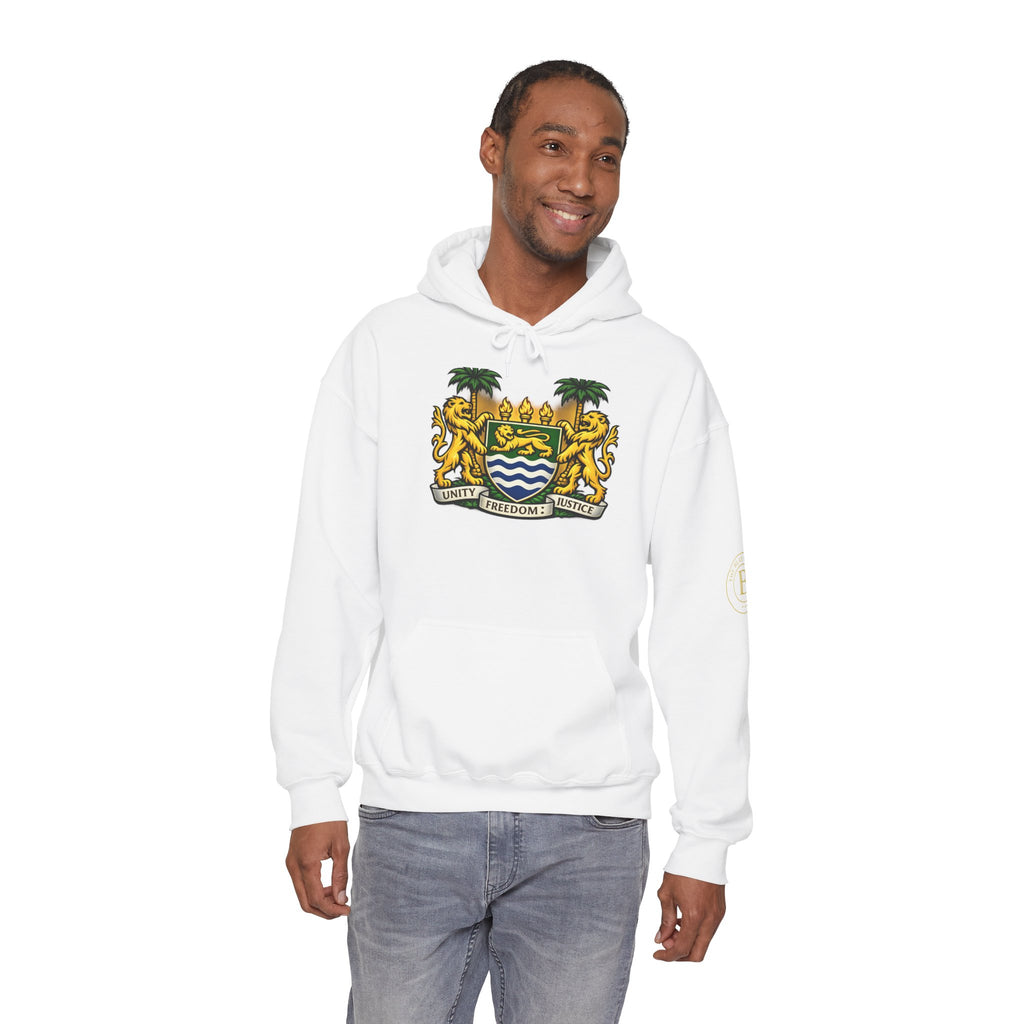 Spirit of Sierra Leone Hoodie — African Warrior & National Symbols Sweatshirt