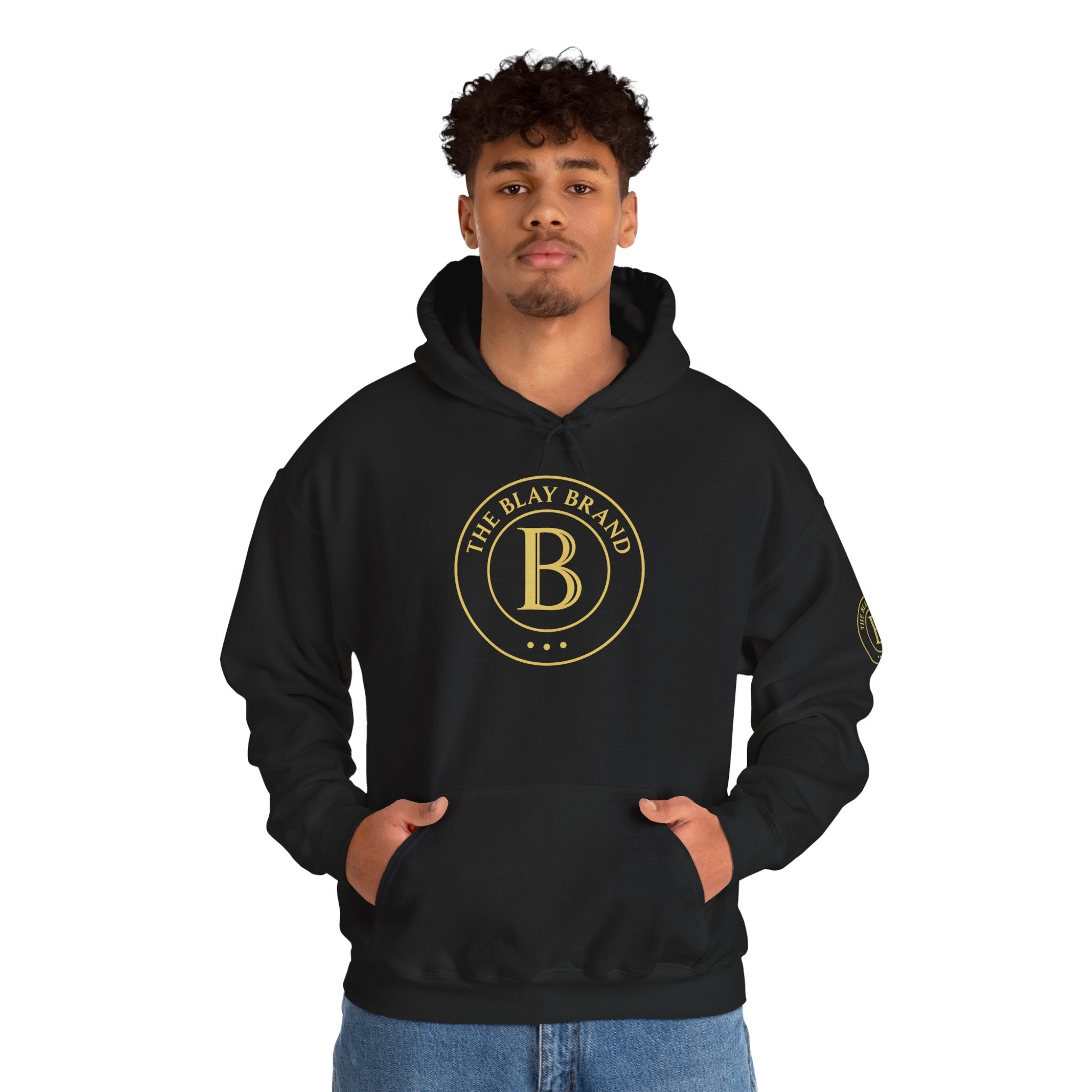 Hoodie — Minimalist Gold Monogram “B” Logo Pullover
