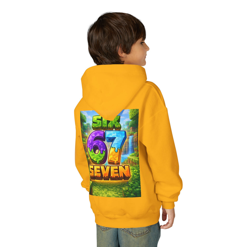Youth Hoodie — Colorful "Six 67 Seven" Gamer Logo Pullover