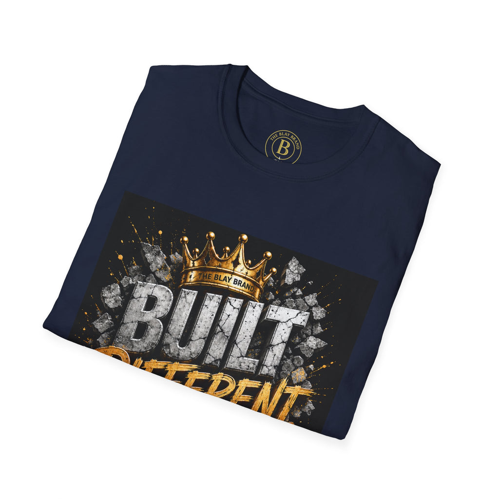 Built Different Tee — Crown Graphic Motivational T‑Shirt