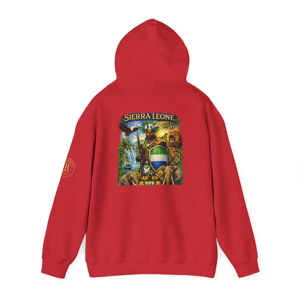 Spirit of Sierra Leone Hoodie — African Warrior & National Symbols Sweatshirt