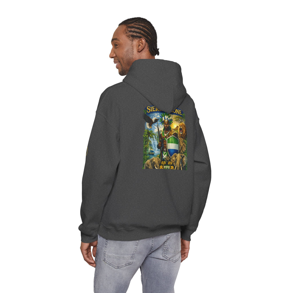 Spirit of Sierra Leone Hoodie — African Warrior & National Symbols Sweatshirt