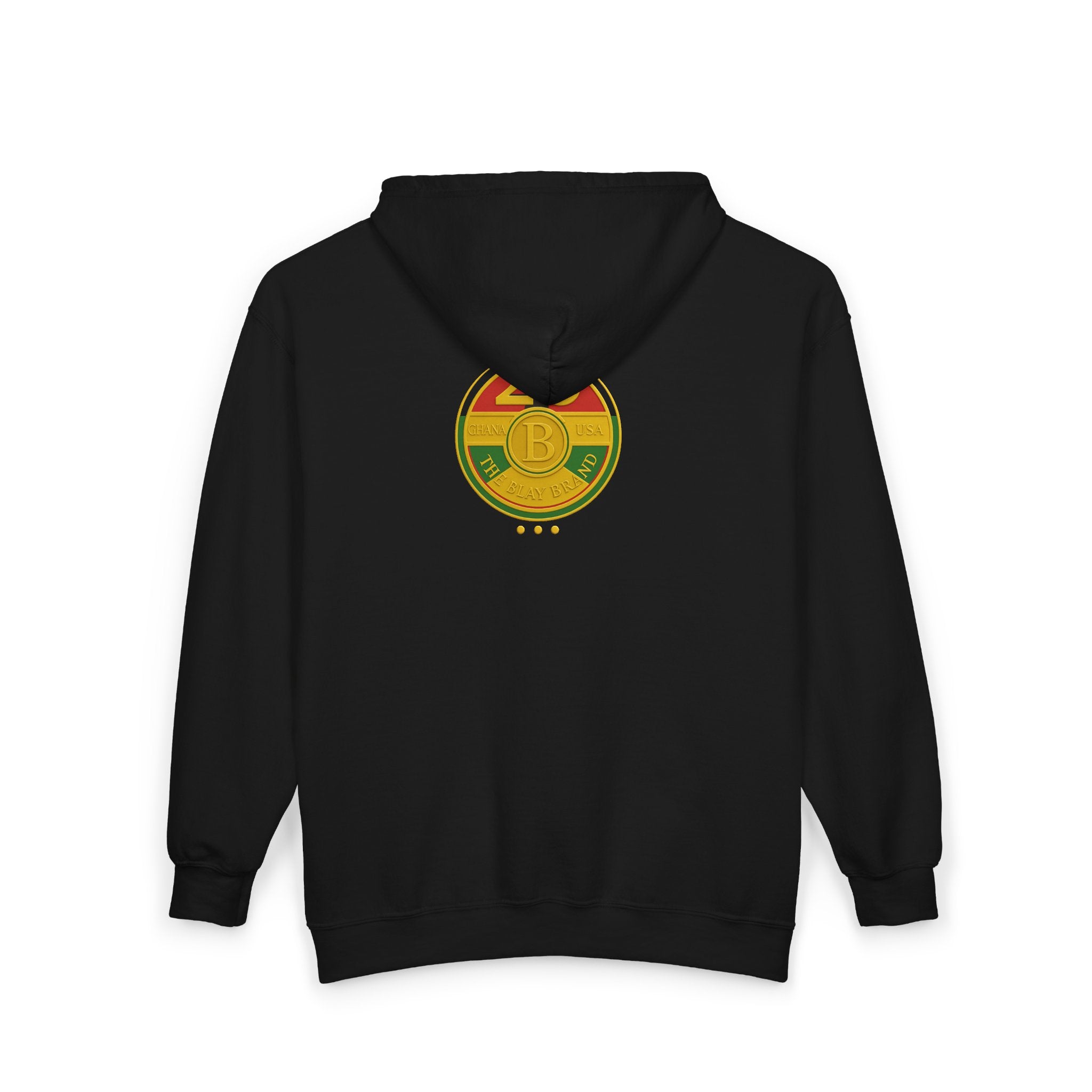 Ghana FIFA 2026 Gold Embossed Zip Hoodie — The Blay Brand Luxury Hoodie