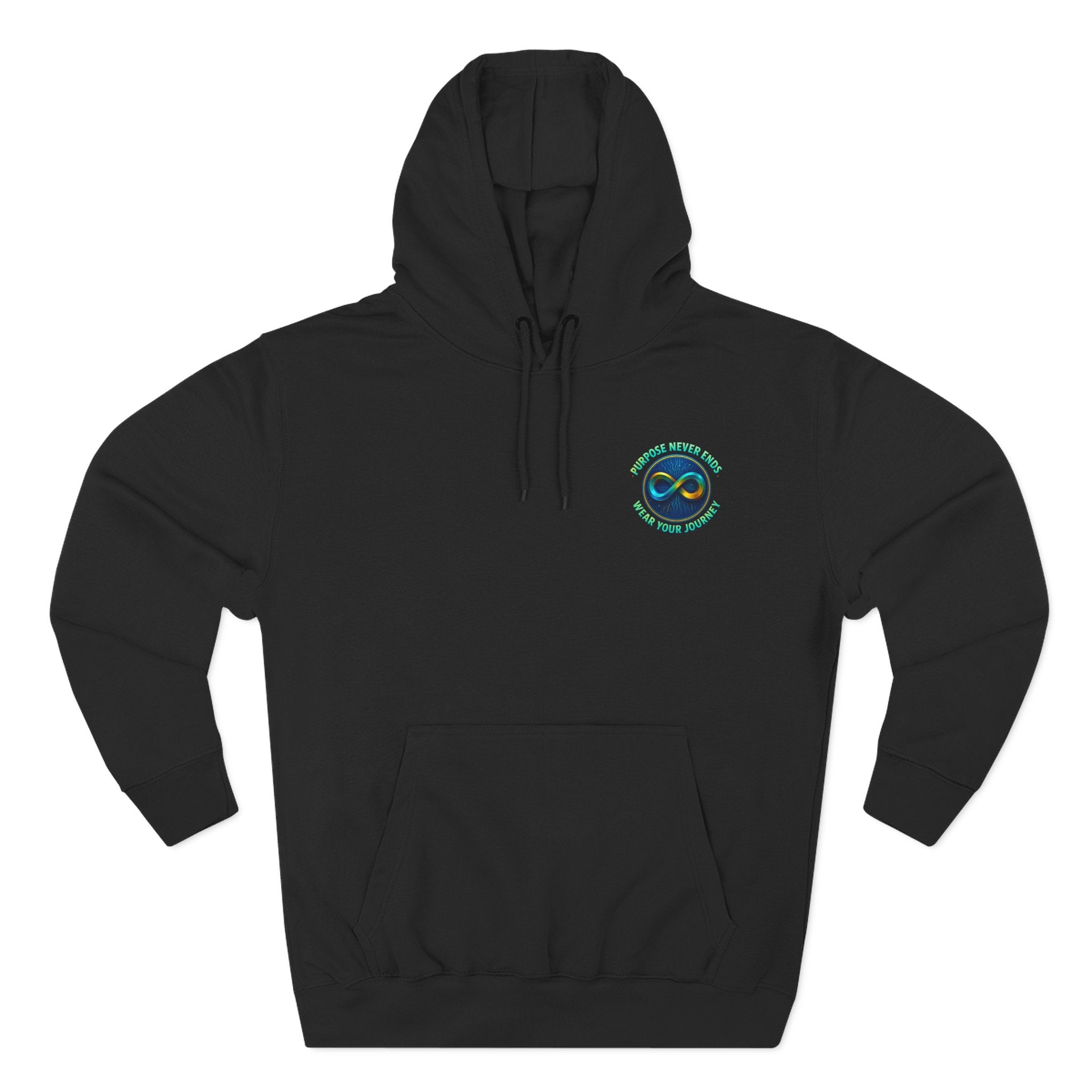 Infinity Emblem Hoodie — "Purpose Never Ends" Inspirational Fleece Hoodie- The Blay Brand