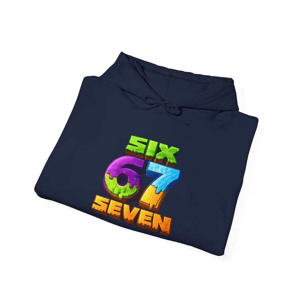 Hoodie — Colorful "Six 67 Seven" Graphic Hoodie (Gaming/Nature Vibe)