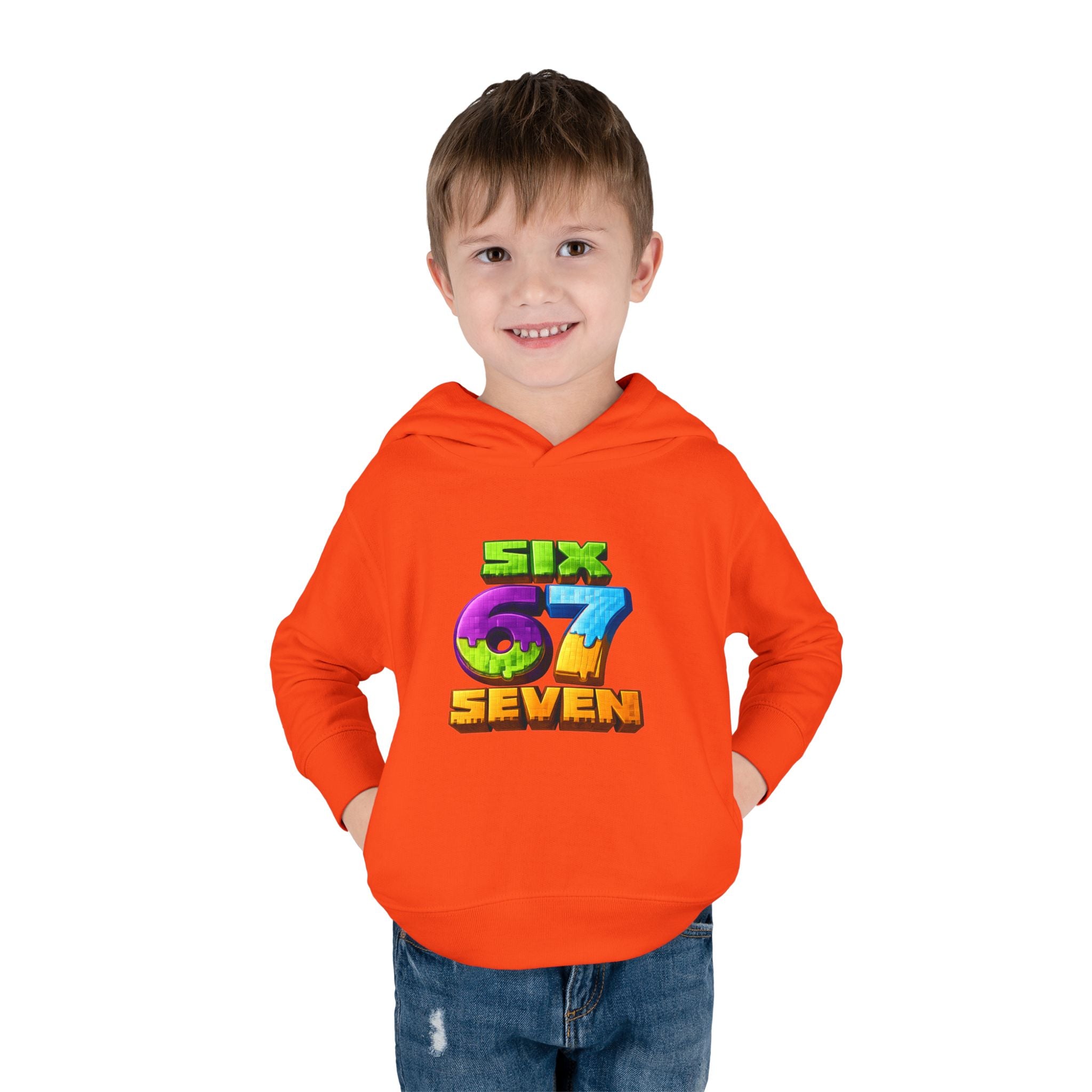Toddler Hoodie — Colorful "Six 7 Seven" Gaming Style Pullover