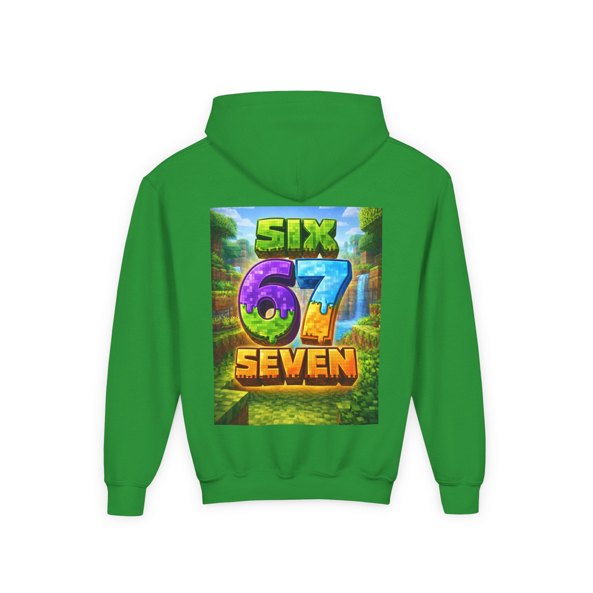 Youth Hoodie — Colorful "Six 67 Seven" Gamer Logo Pullover