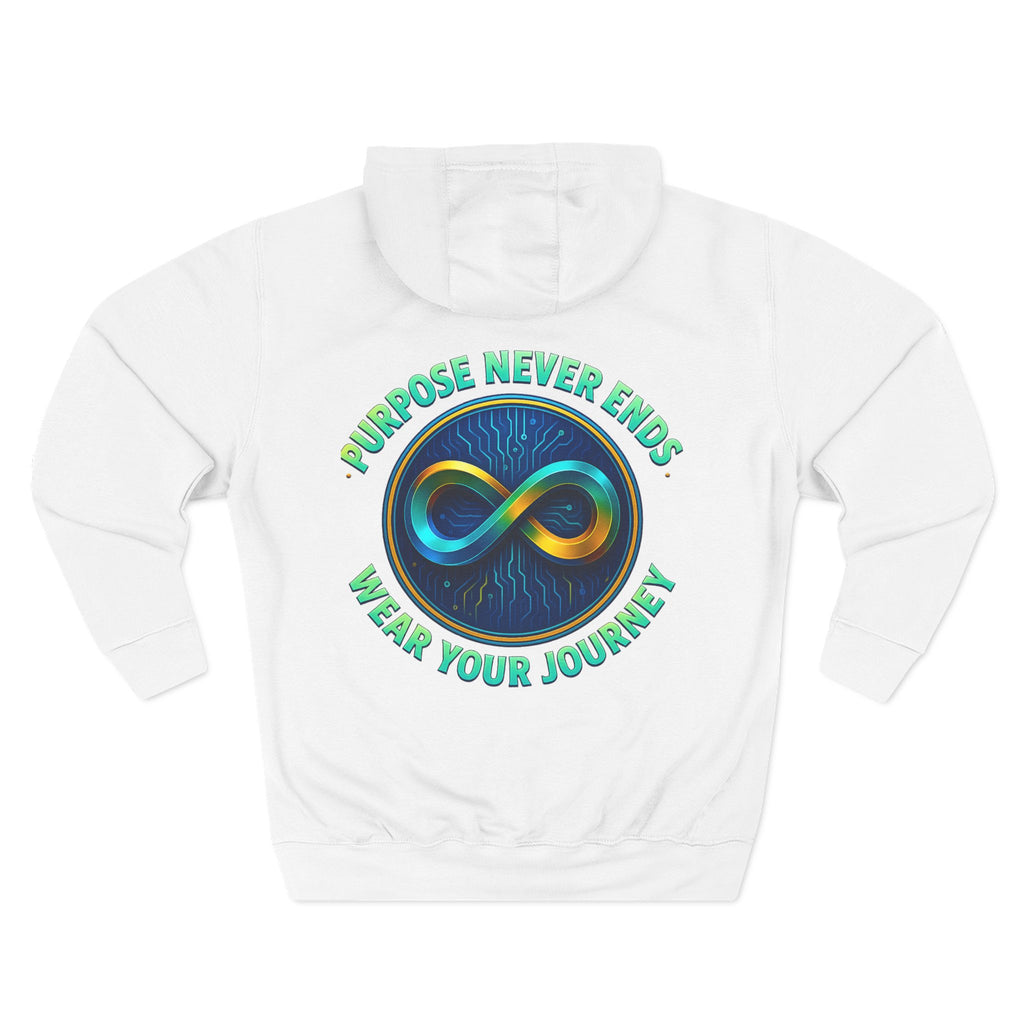 Infinity Emblem Hoodie — "Purpose Never Ends" Inspirational Fleece Hoodie- The Blay Brand