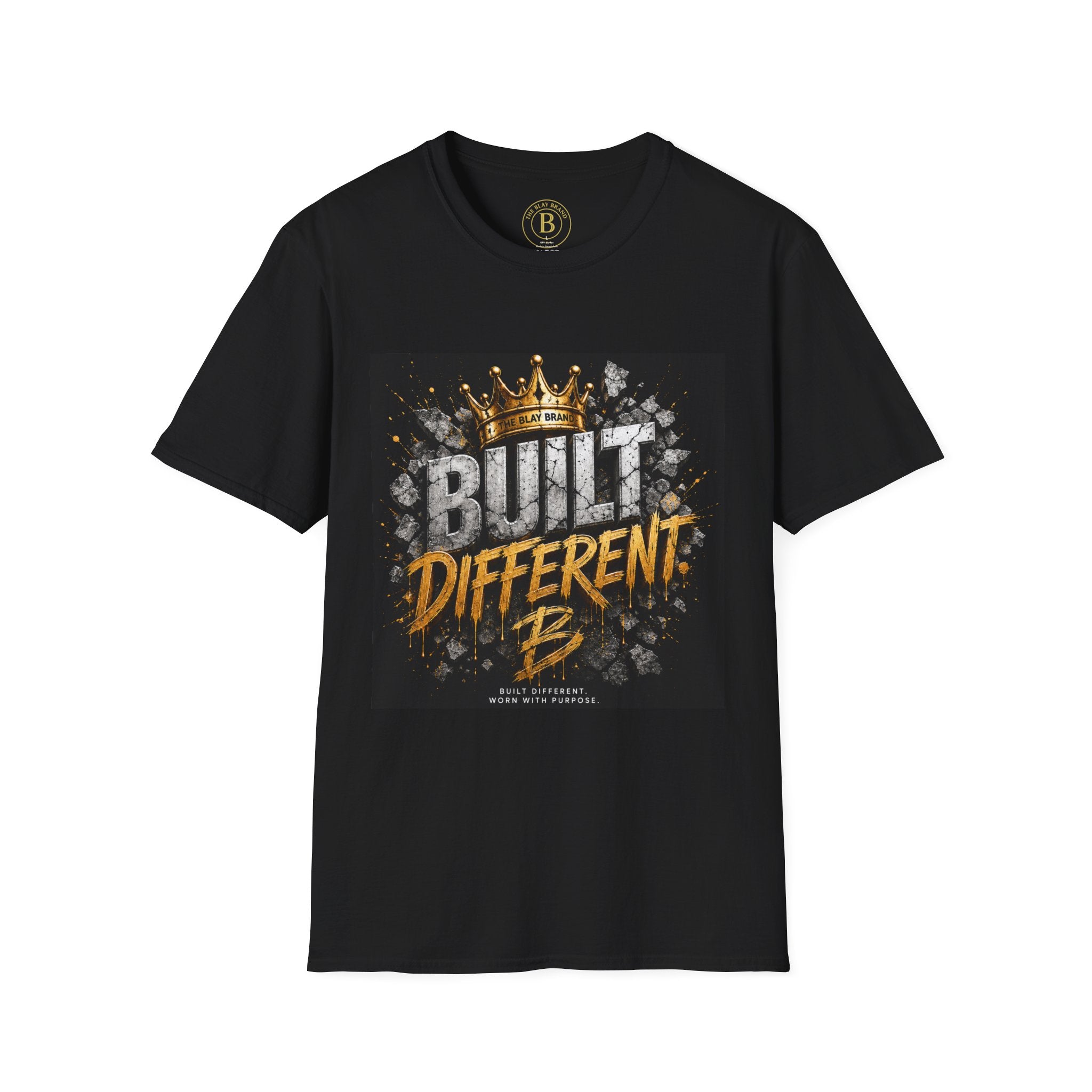 Built Different Tee — Crown Graphic Motivational T‑Shirt