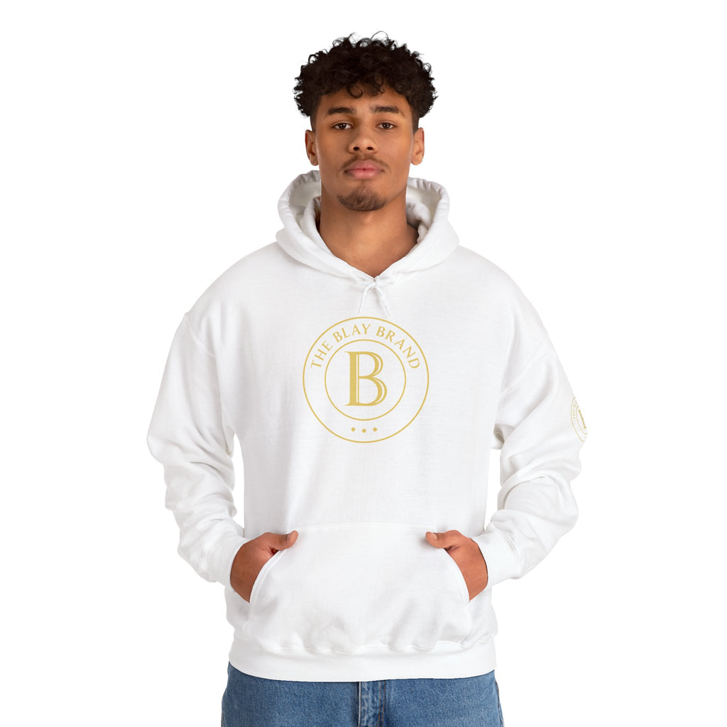 Hoodie — Minimalist Gold Monogram “B” Logo Pullover