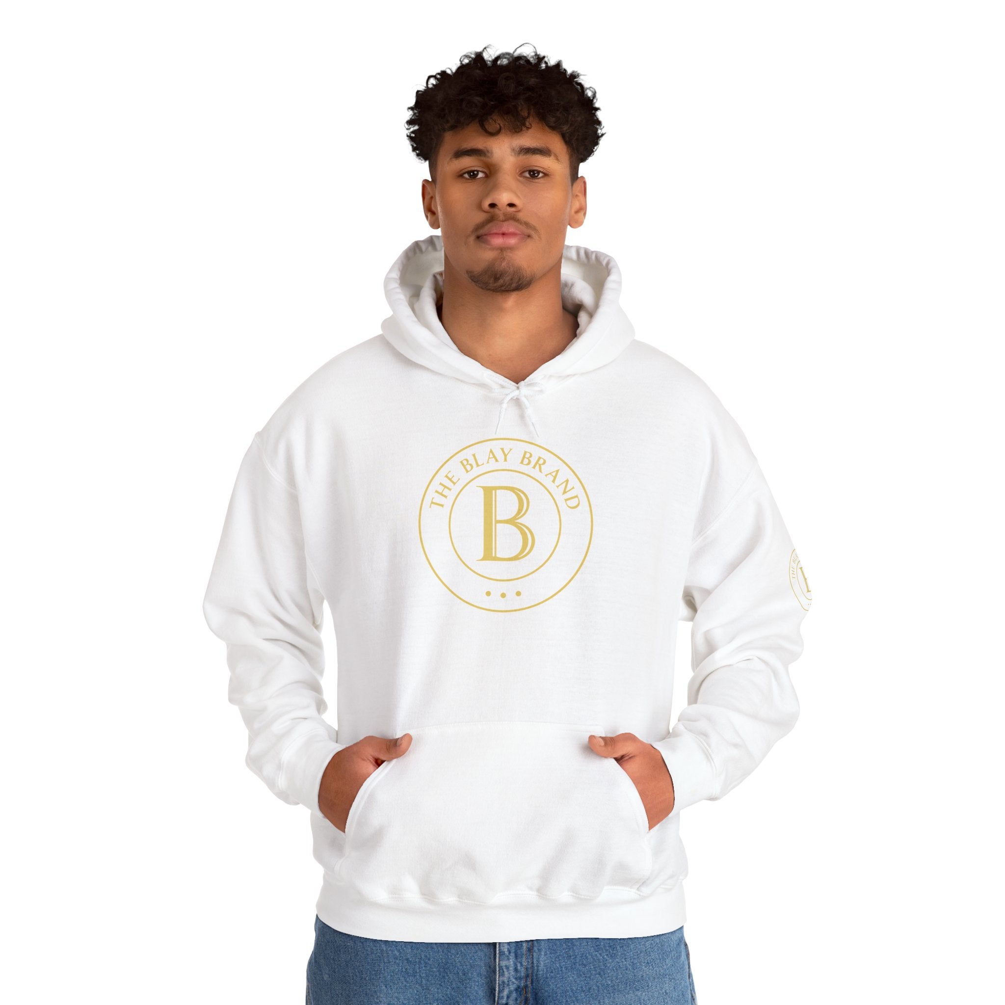 Hoodie — Minimalist Gold Monogram “B” Logo Pullover