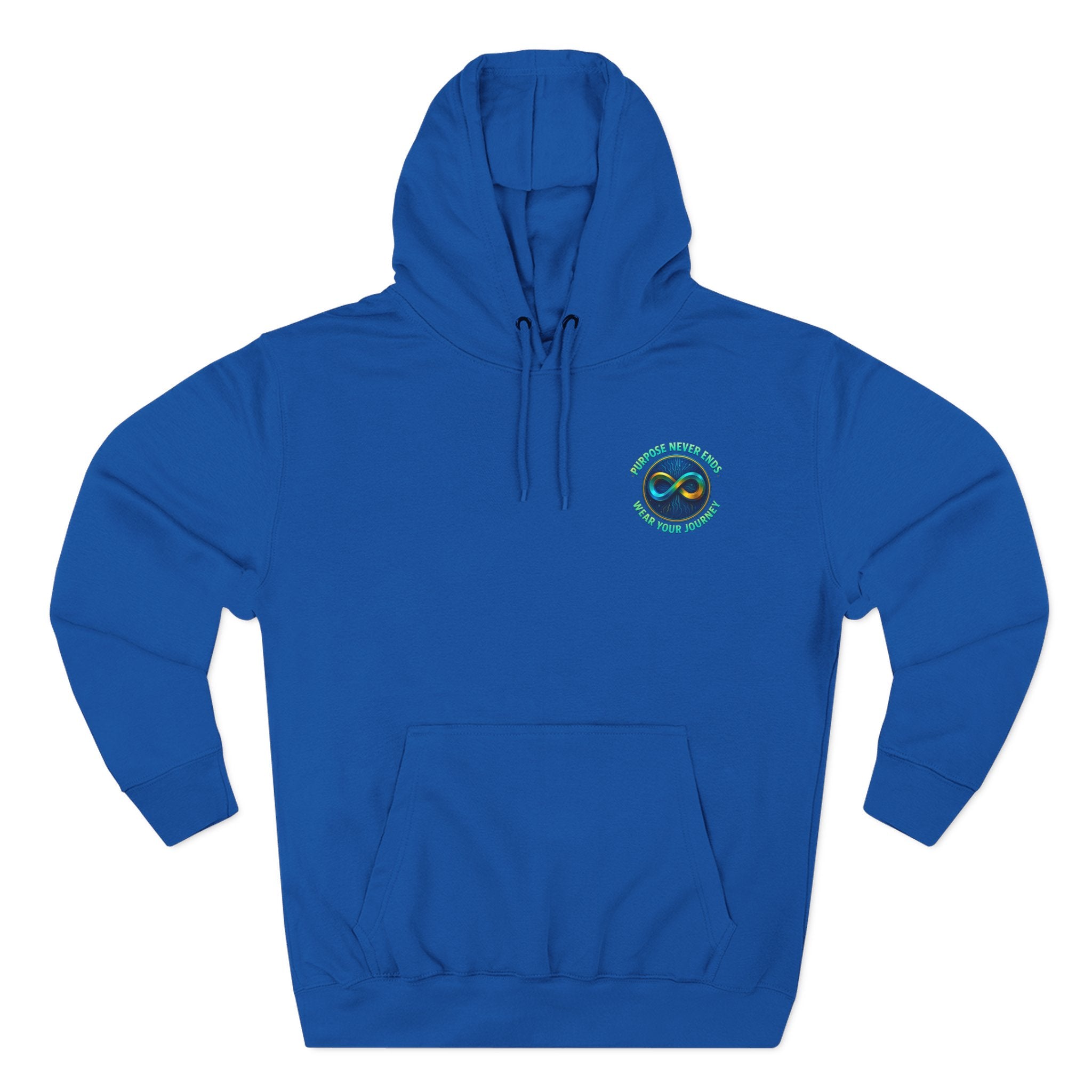 Infinity Emblem Hoodie — "Purpose Never Ends" Inspirational Fleece Hoodie- The Blay Brand