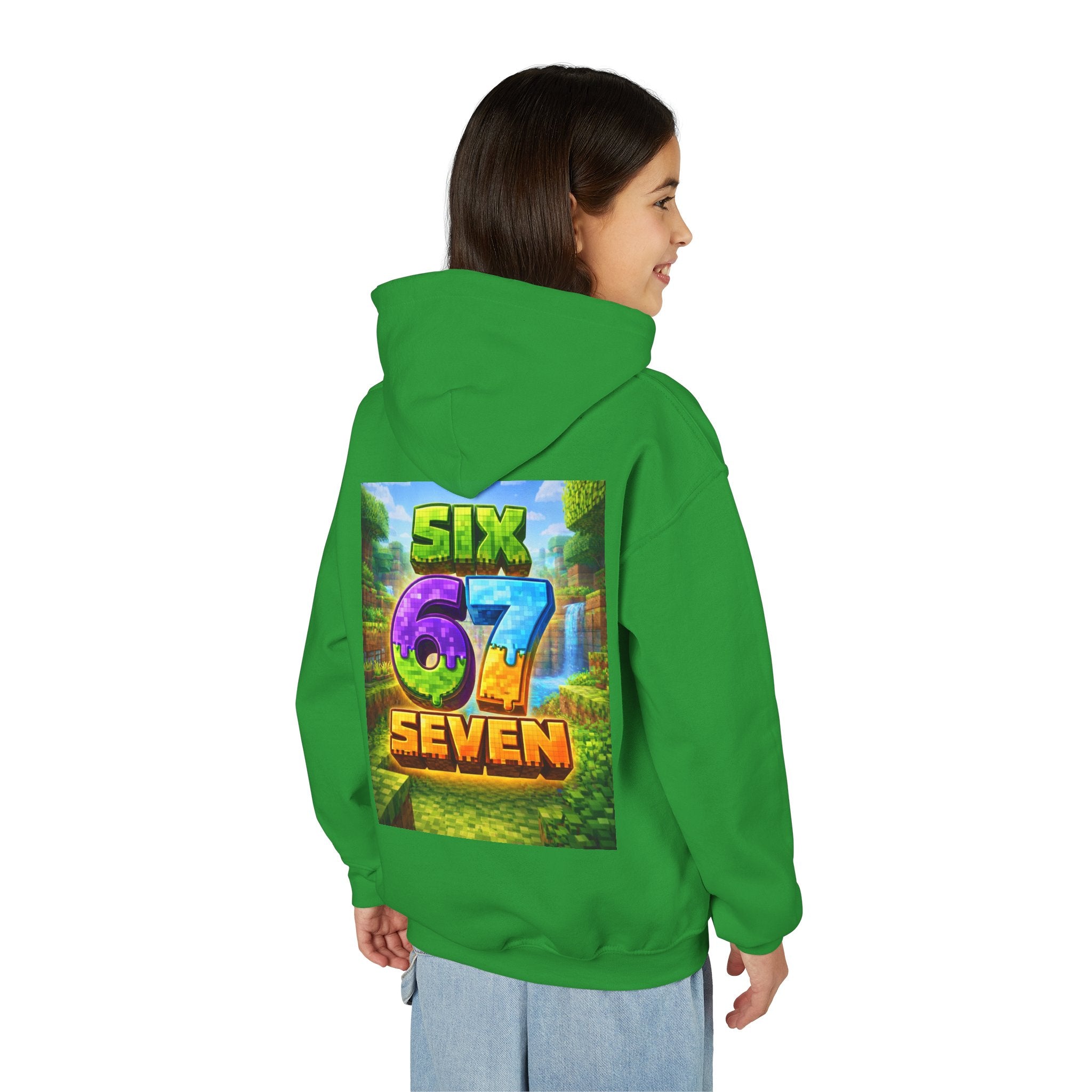 Youth Hoodie — Colorful "Six 67 Seven" Gamer Logo Pullover