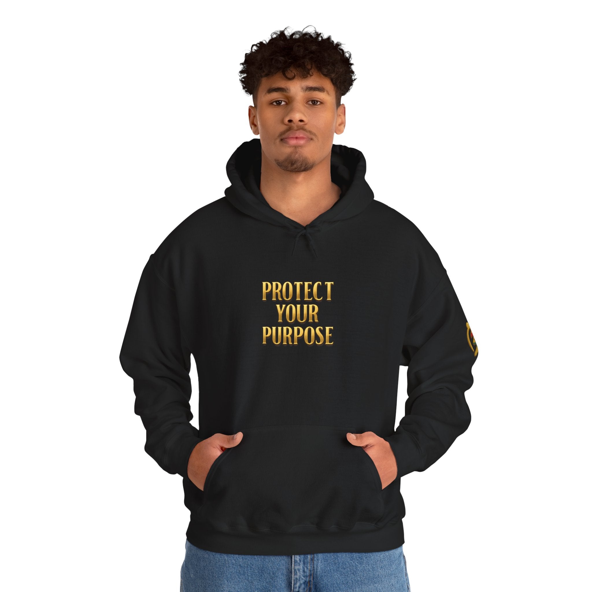 Gye Nyame 'Protect Your Purpose' Hoodie — Motivational Protection Logo 2026