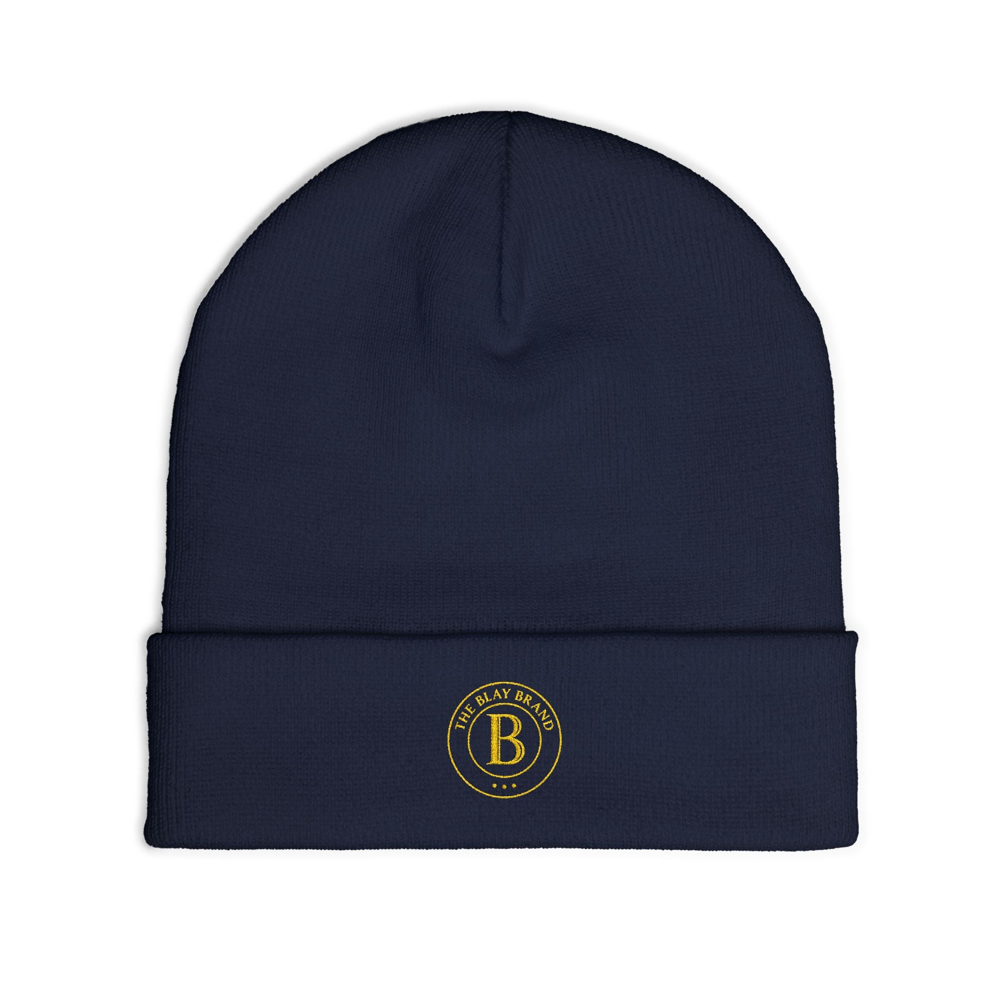 Embroidered Badge Beanie – Classic Knit Winter Hat