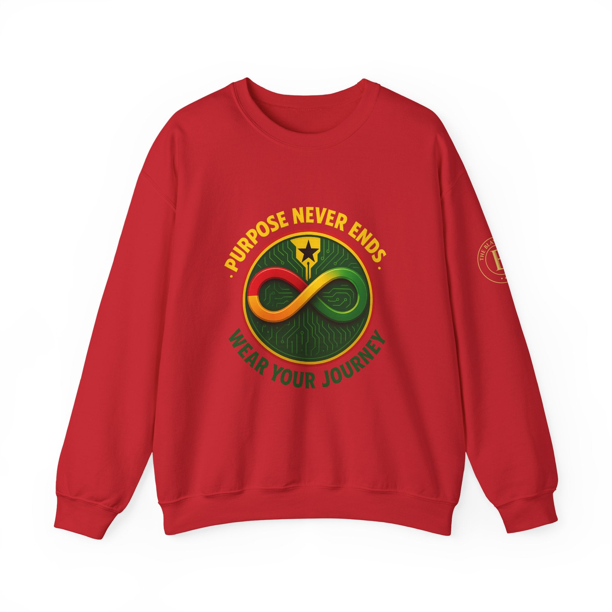 Crewneck Sweatshirt — Purpose Never Ends  “Wear Your Journey”  Infinity Design | The Blay Brand